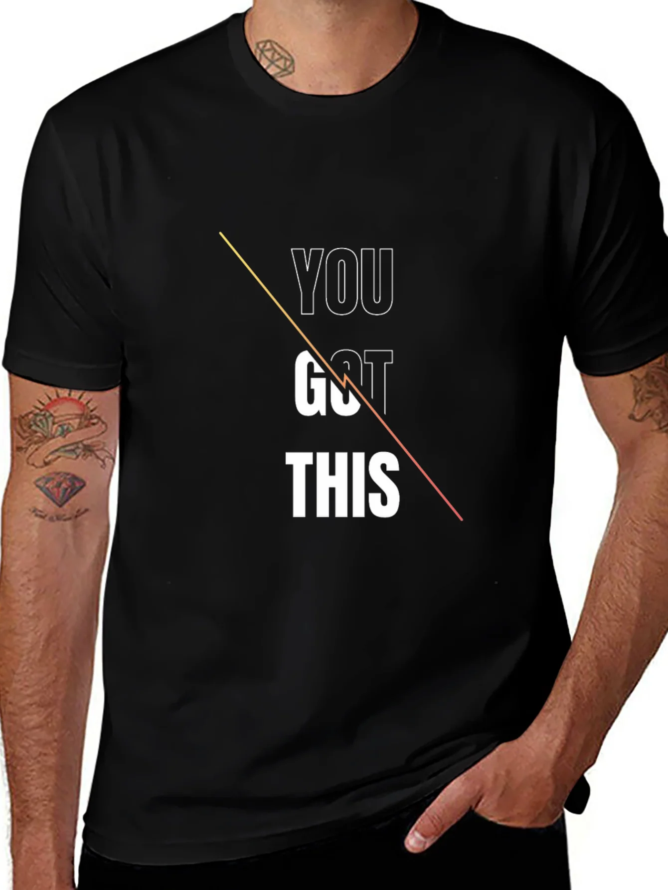 Camiseta Negra con Dise?o Motivacional You Got This