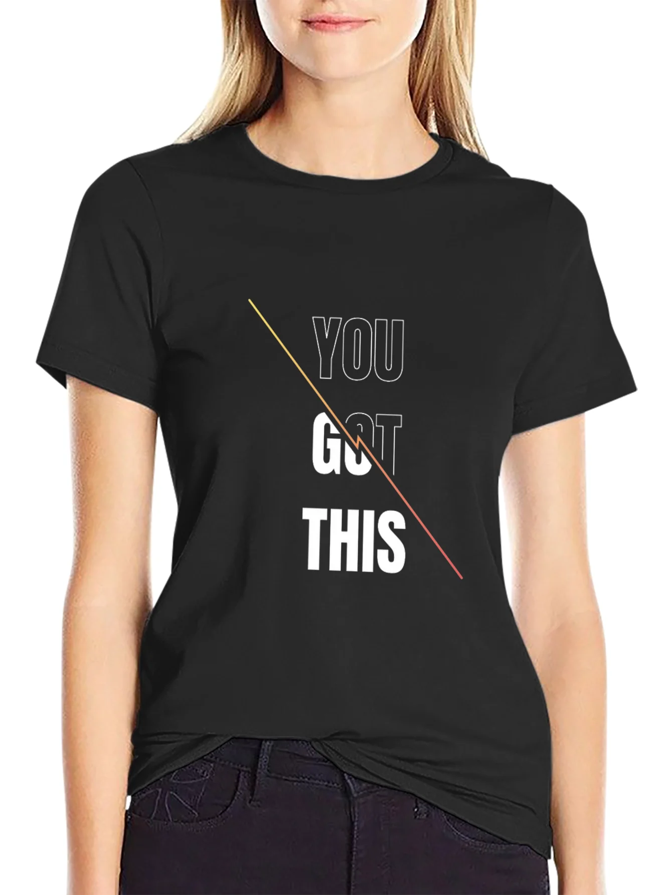 Camiseta Negra con Dise?o Motivacional You Got This