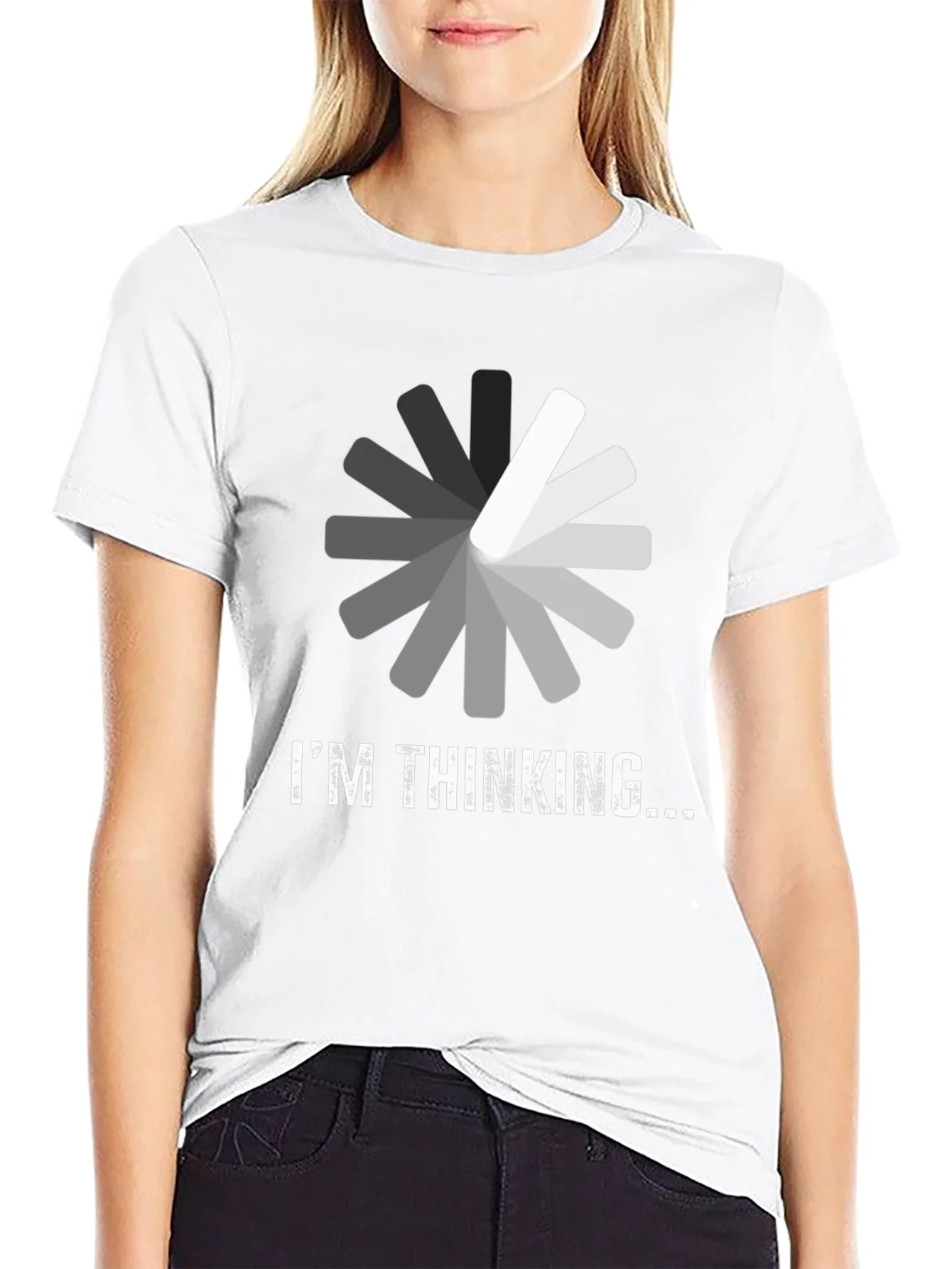 Rebbecca Im Thinking T-Shirt - Funny Loading Design