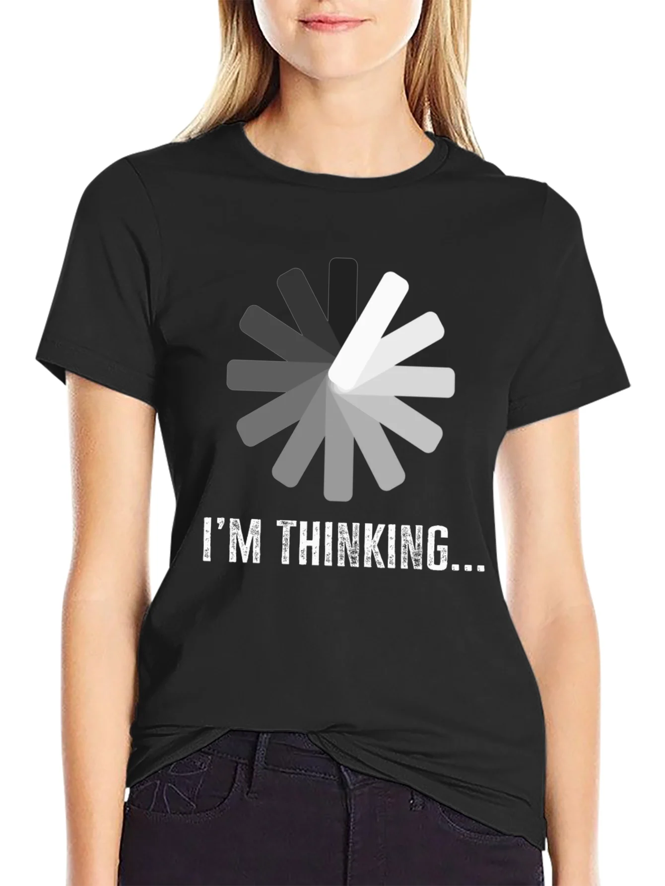 Rebbecca Im Thinking T-Shirt - Funny Loading Design