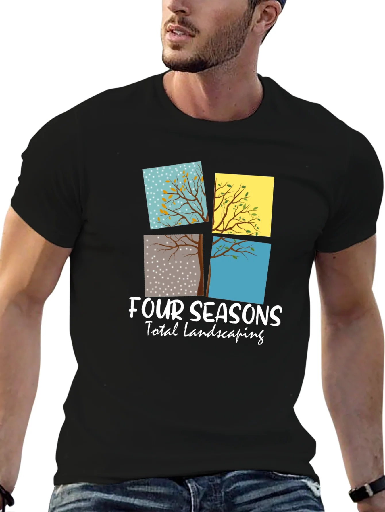 Camiseta Negra Four Seasons Landscaping