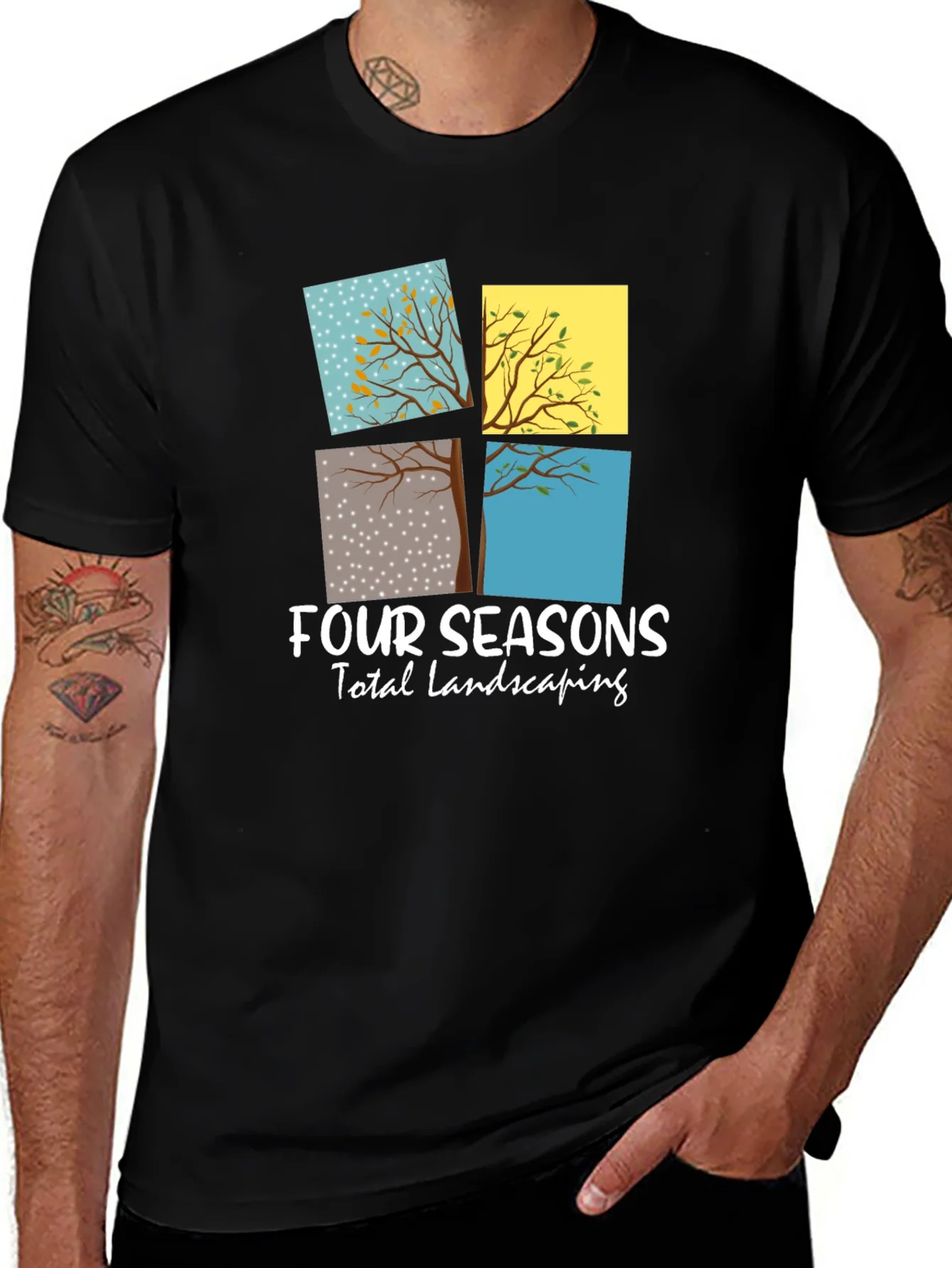 Camiseta Negra Four Seasons Landscaping