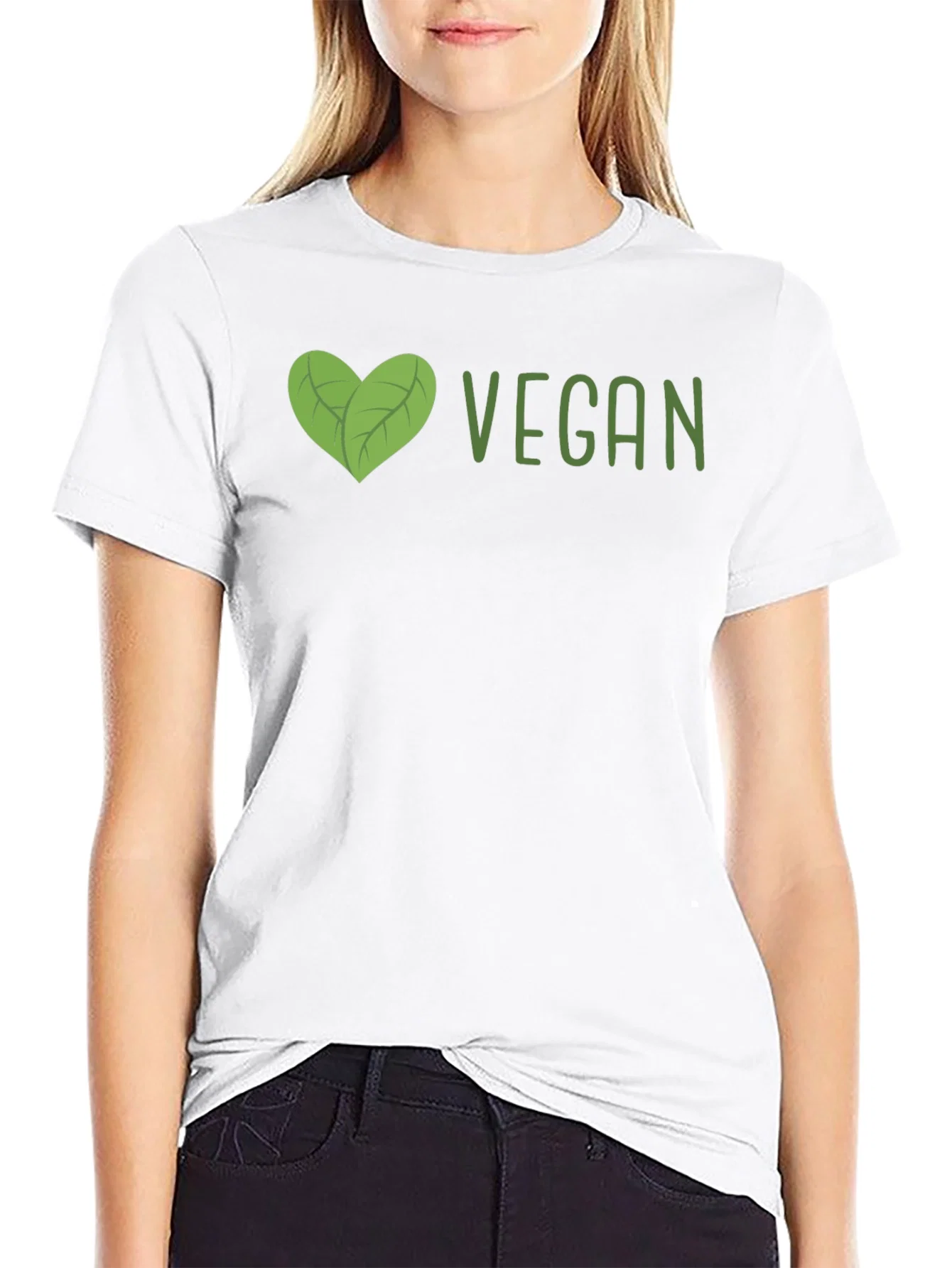 Rebbecca Vegan Heart Graphic T-Shirt - Unisex Black Tee