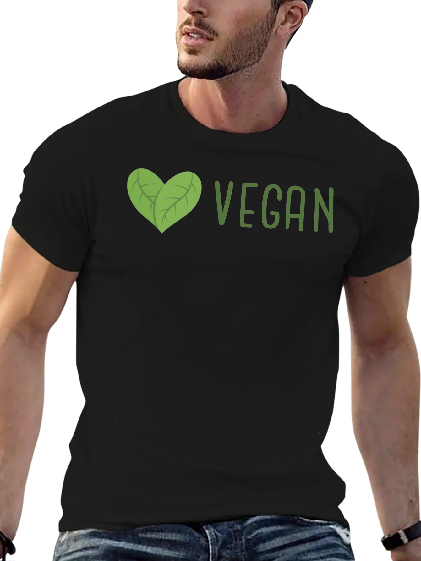 Rebbecca Vegan Heart Graphic T-Shirt - Unisex Black Tee