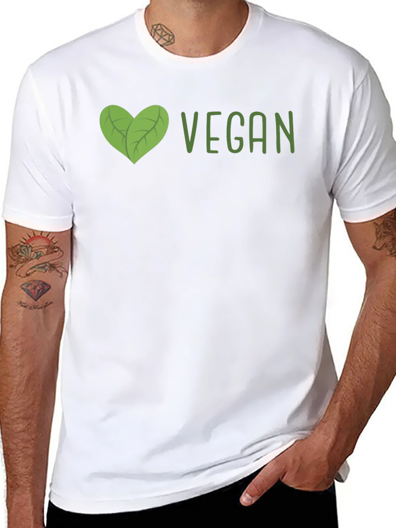 Rebbecca Vegan Heart Graphic T-Shirt - Unisex Black Tee