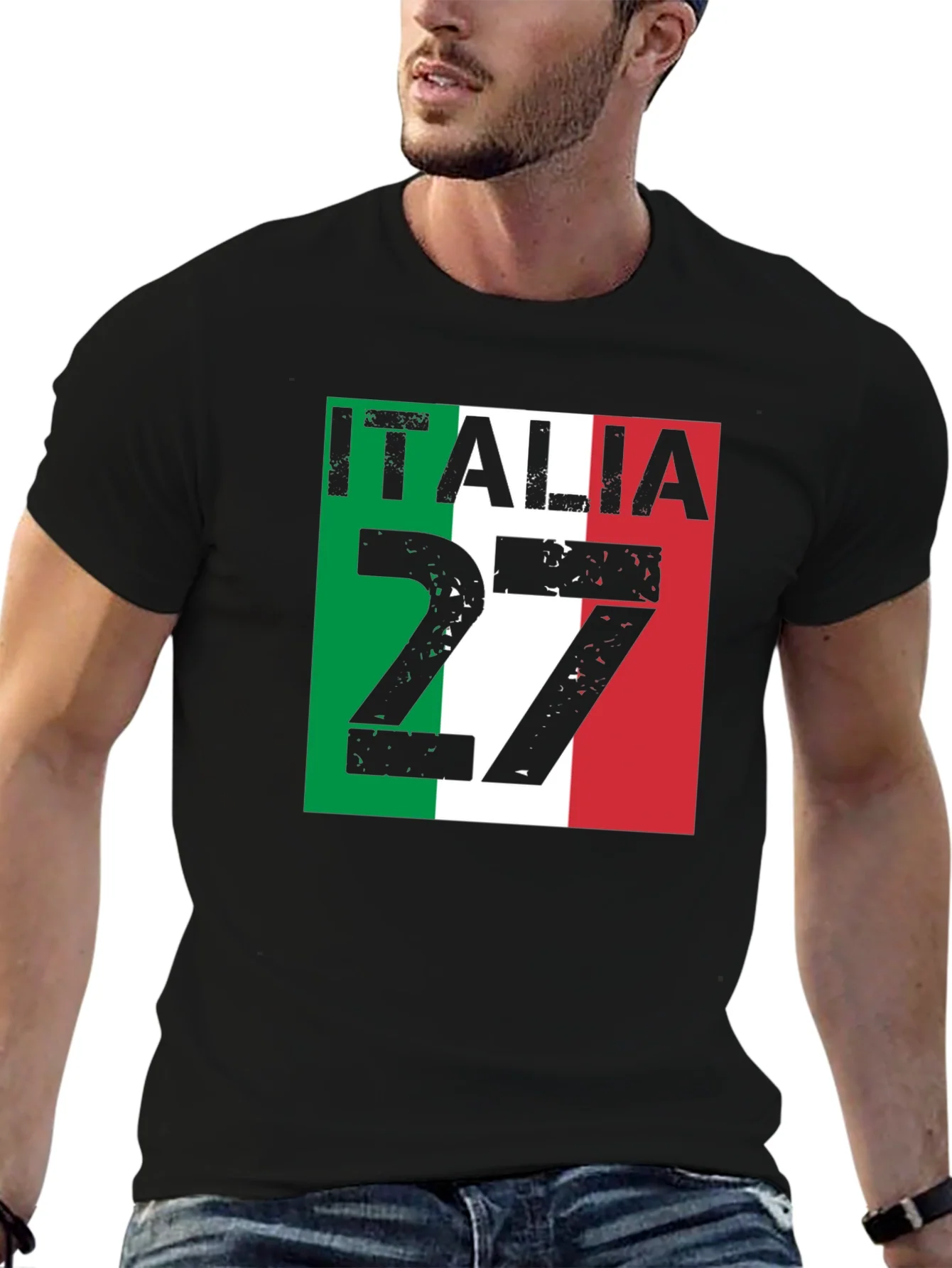 Rebbecca Italia 27 Black T-Shirt Italian Pride