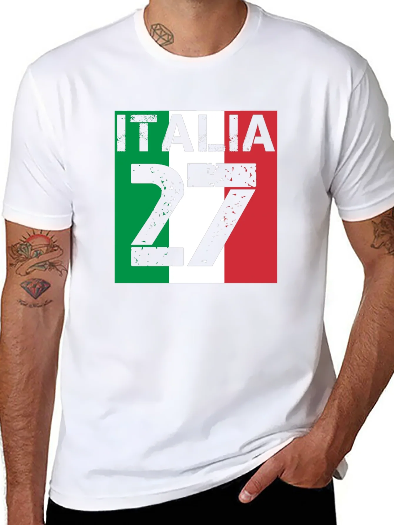 Rebbecca Italia 27 Black T-Shirt Italian Pride