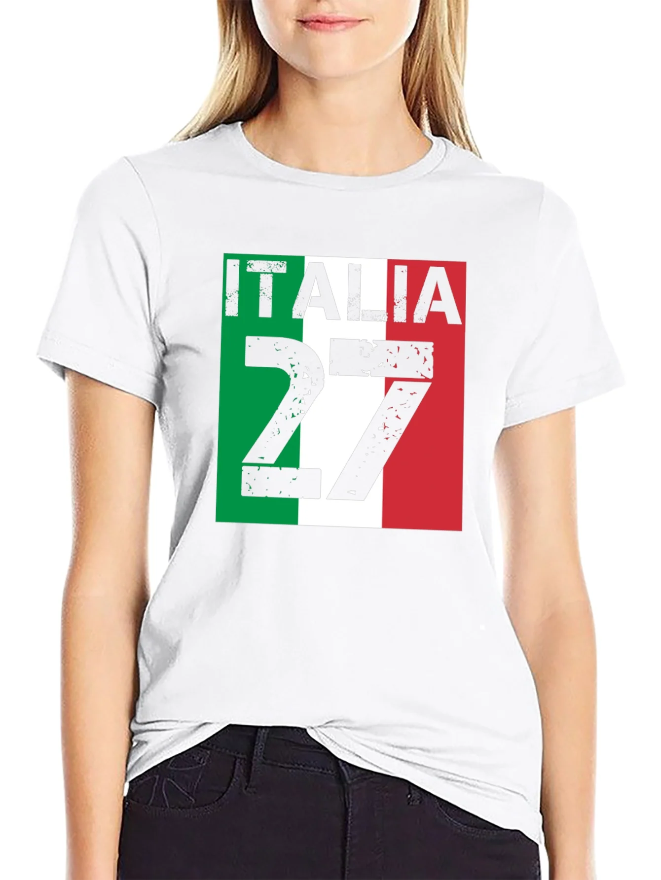 Rebbecca Italia 27 Black T-Shirt Italian Pride