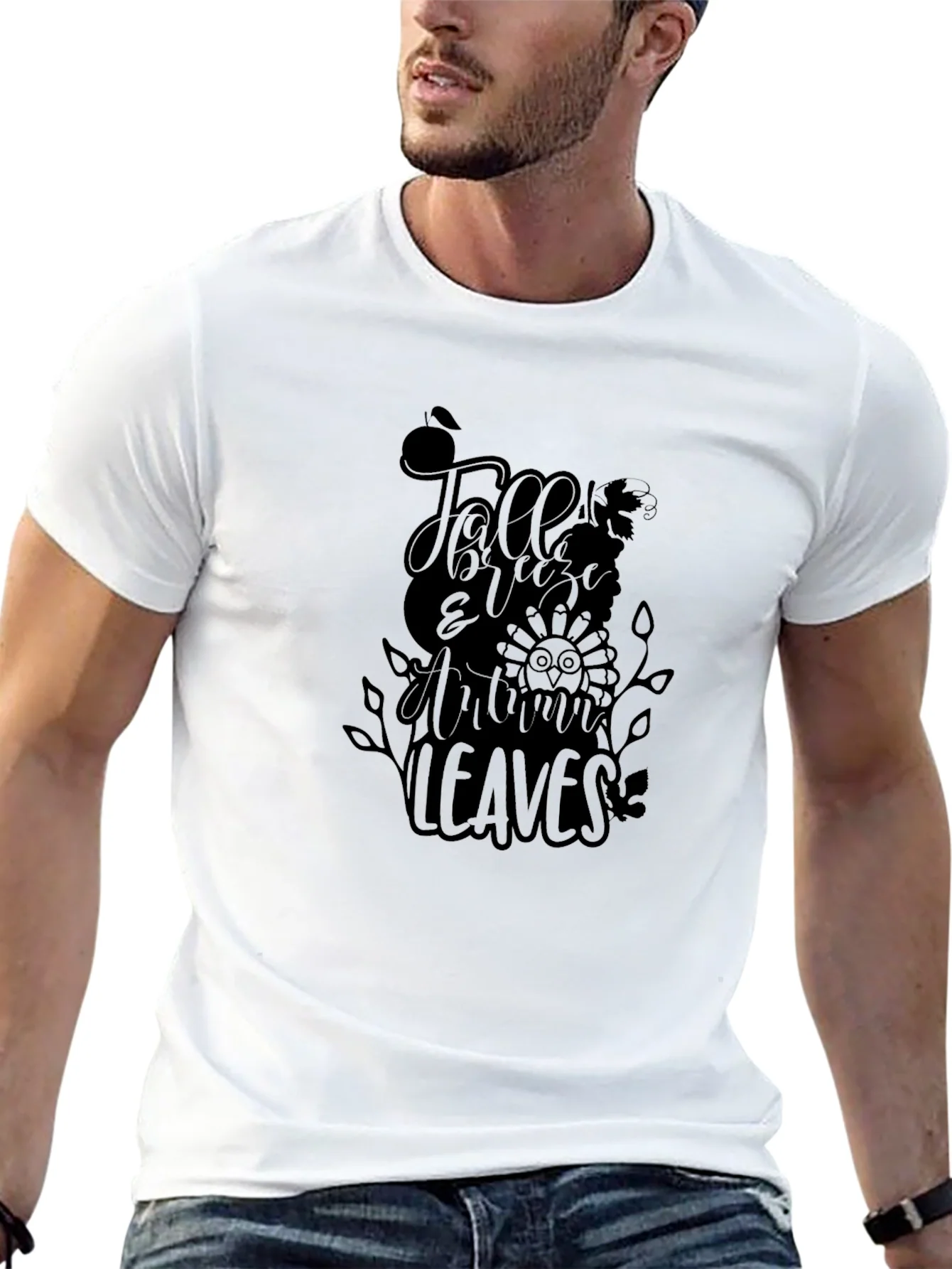 Camiseta Negra Dise?o Oto?o Festivo