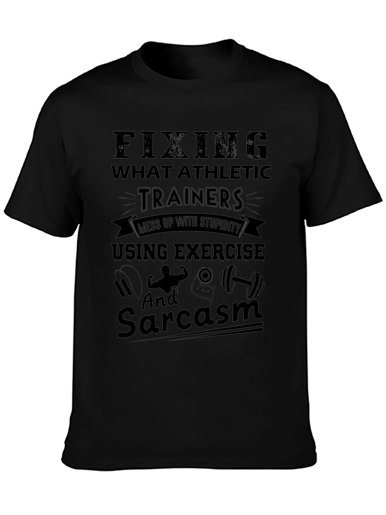 Camiseta Negra: Entrenador Atl¨¦tico con Sarcasmo
