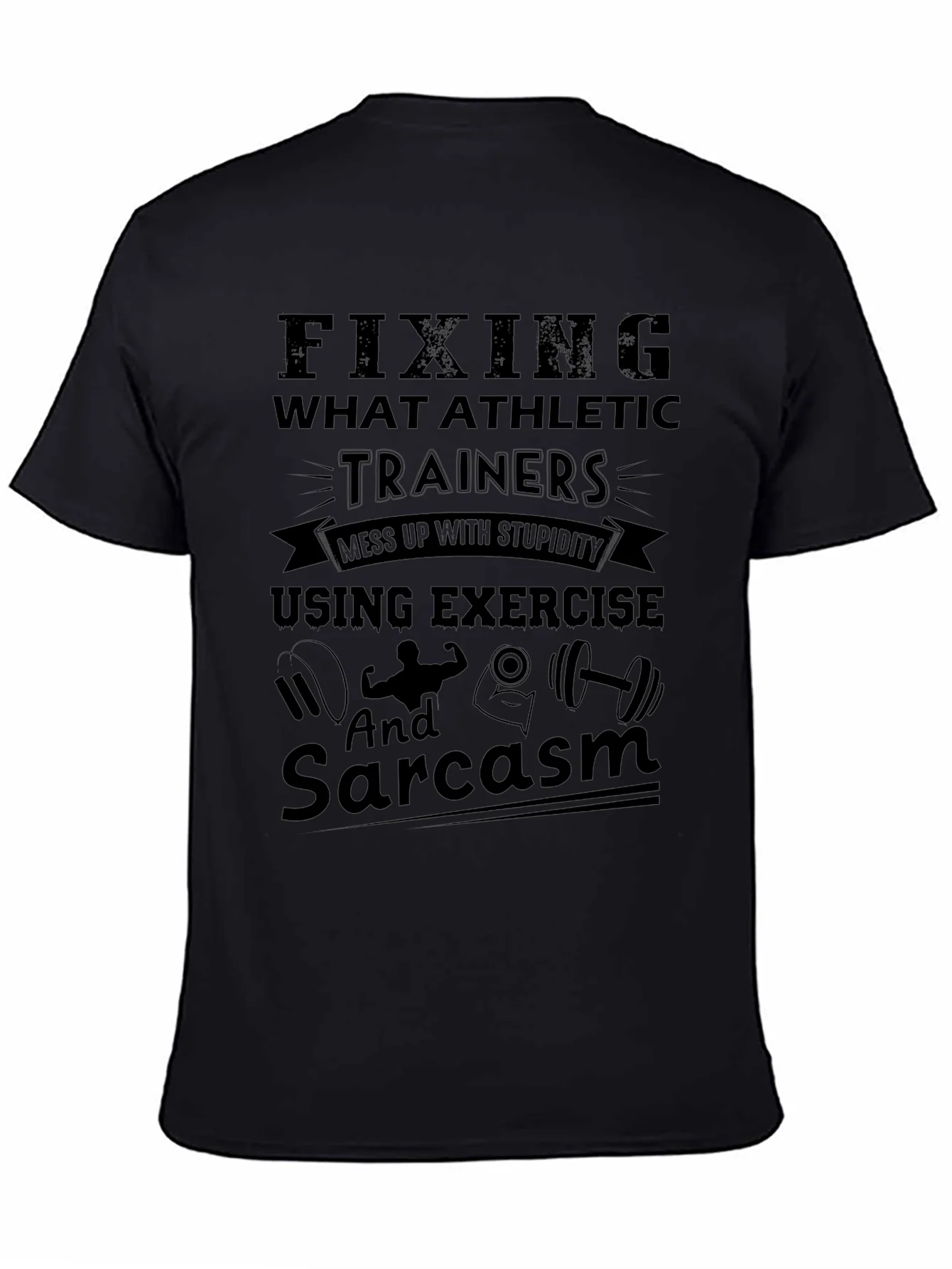 Camiseta Negra: Entrenador Atl¨¦tico con Sarcasmo