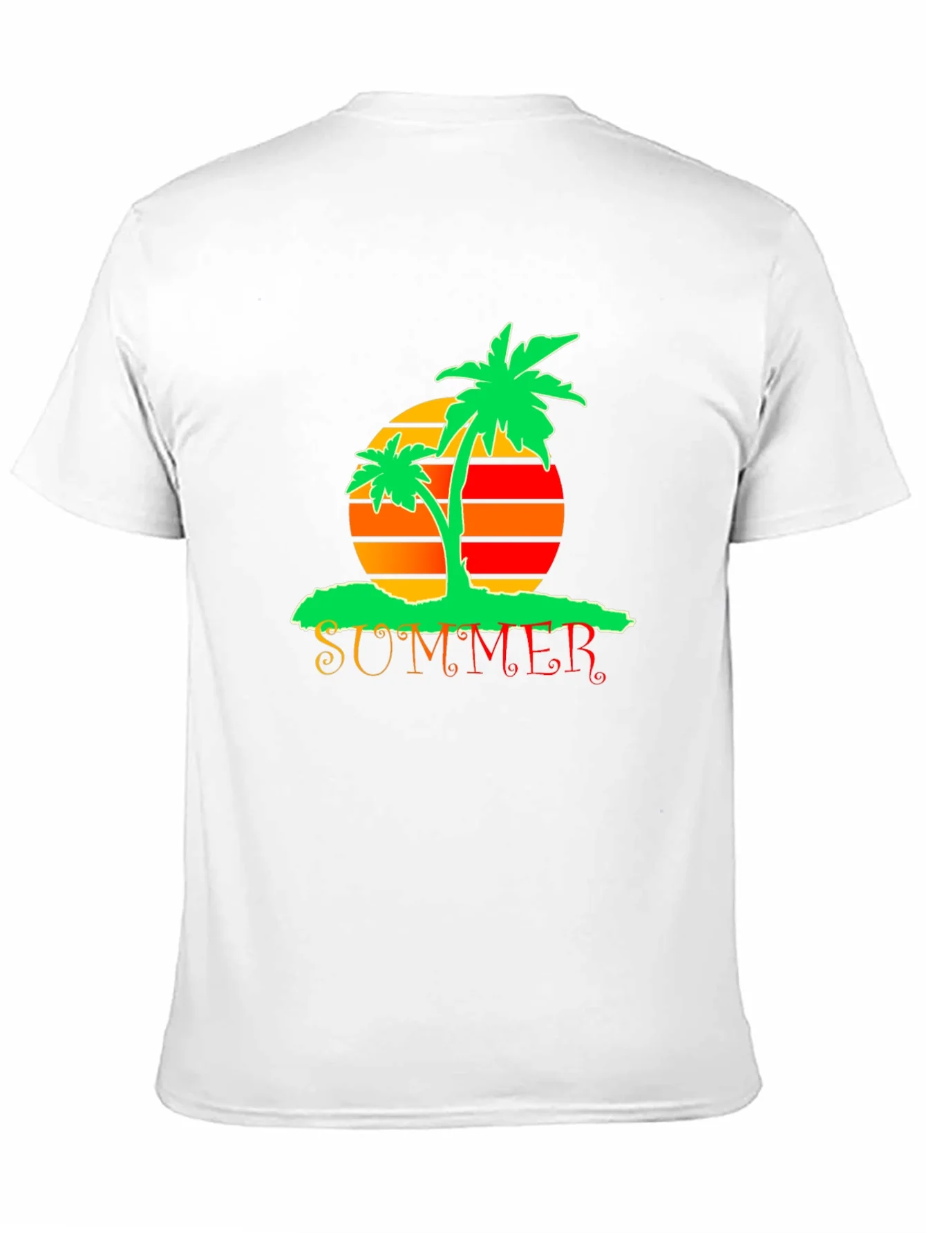 Camiseta Negra Estampada de Verano