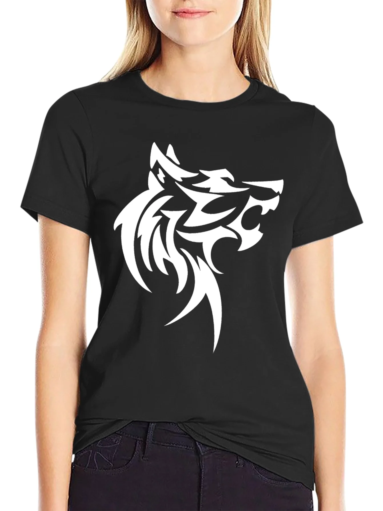Rebbecca Wolf Graphic Tee - Bold Tribal Design