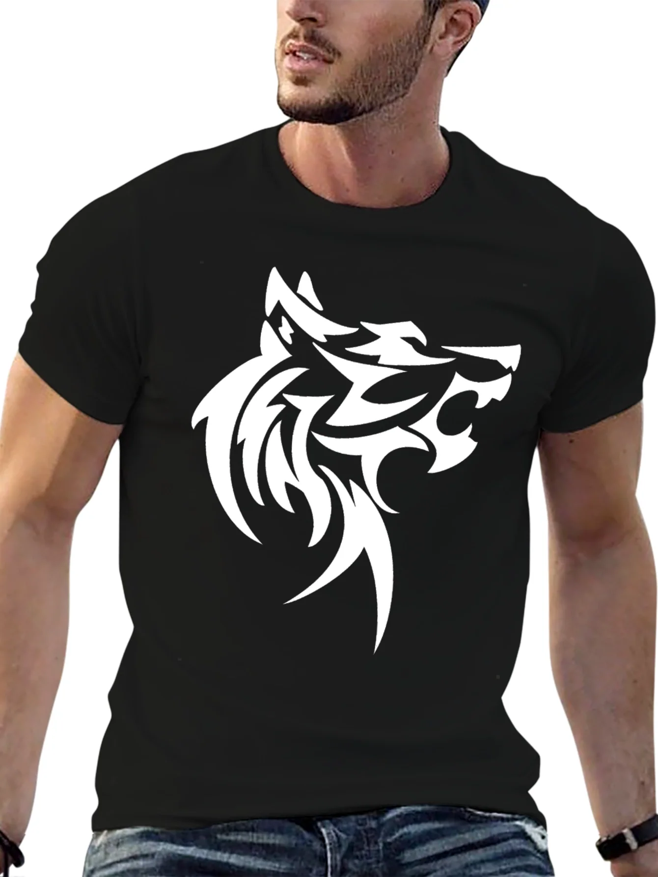 Rebbecca Wolf Graphic Tee - Bold Tribal Design