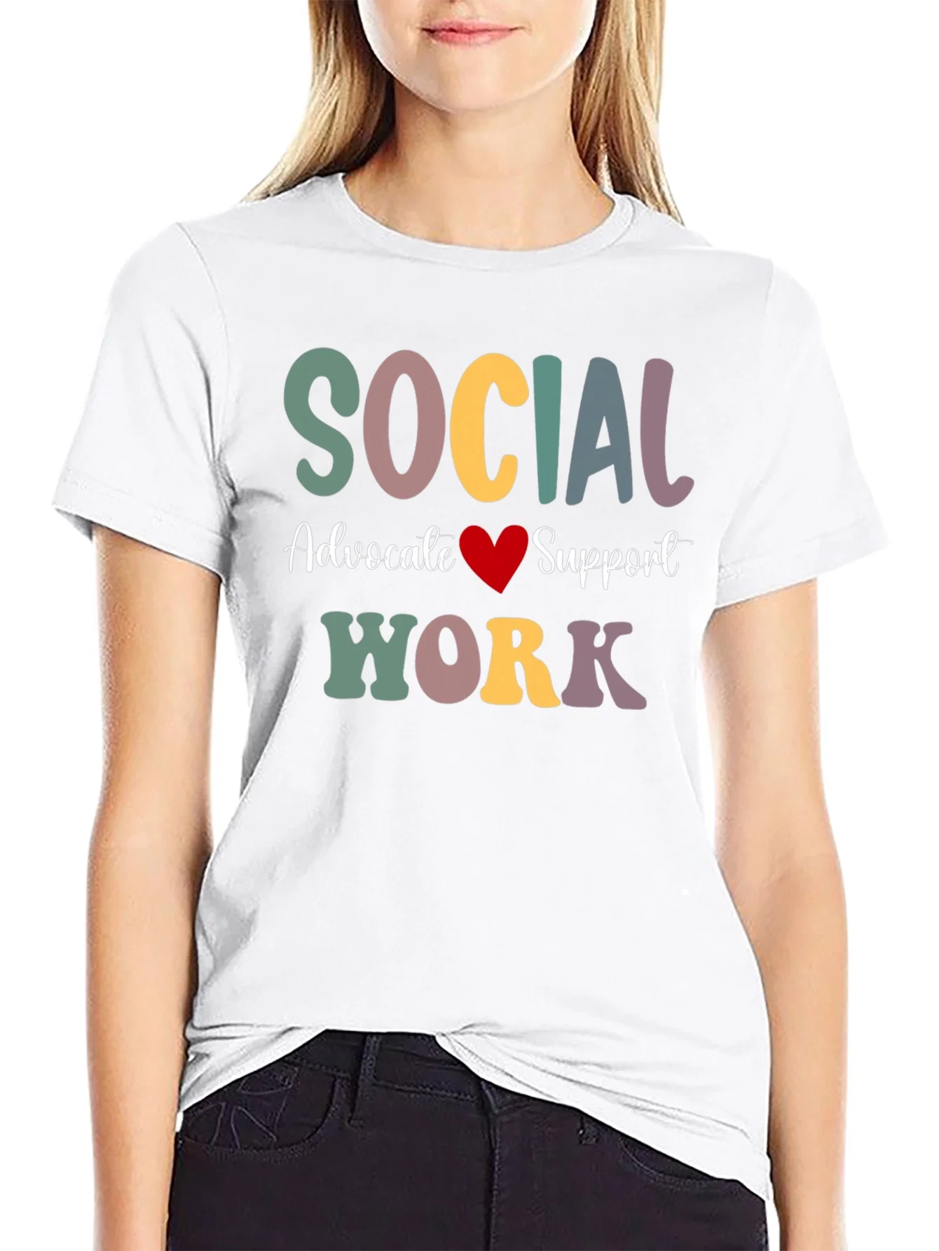 Rebbecca Social Work Advocate Support T-Shirt