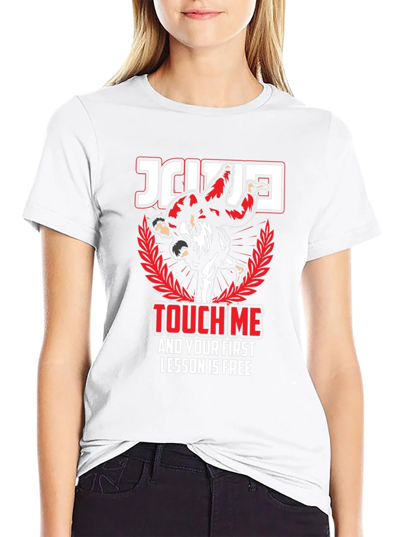 Rebbecca Jiu Jitsu Touch Me Funny Graphic T-Shirt