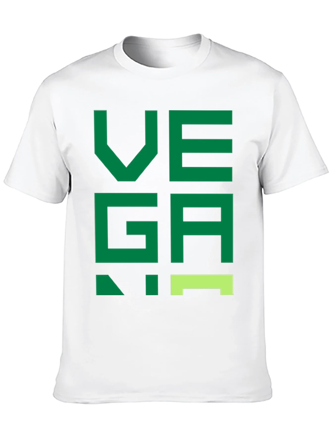 Camiseta Negra con Dise?o Vegano Verde Pixelado