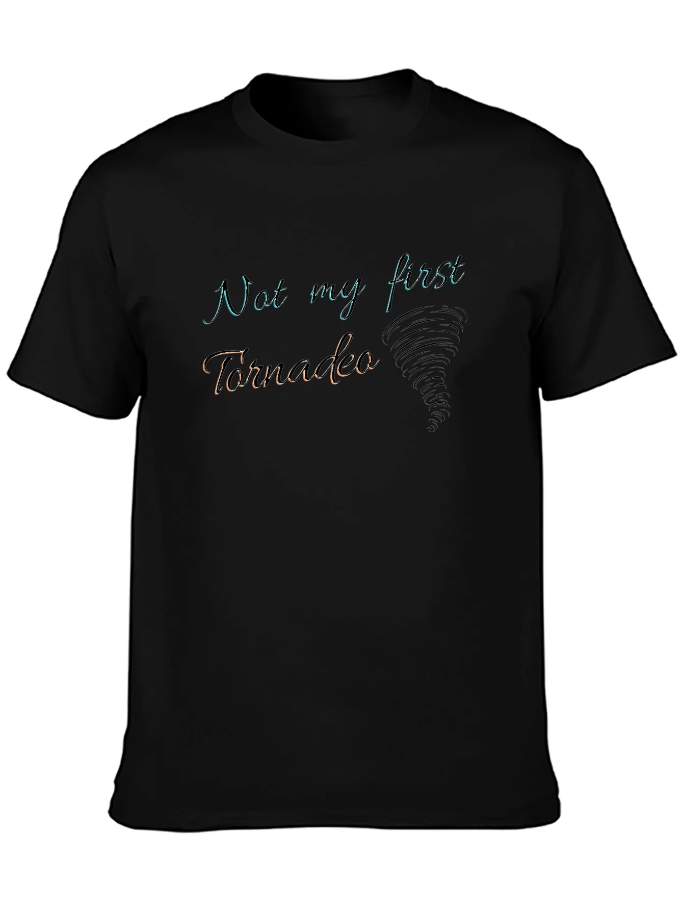 Rebbecca Not My First Tornado Black Graphic Tee