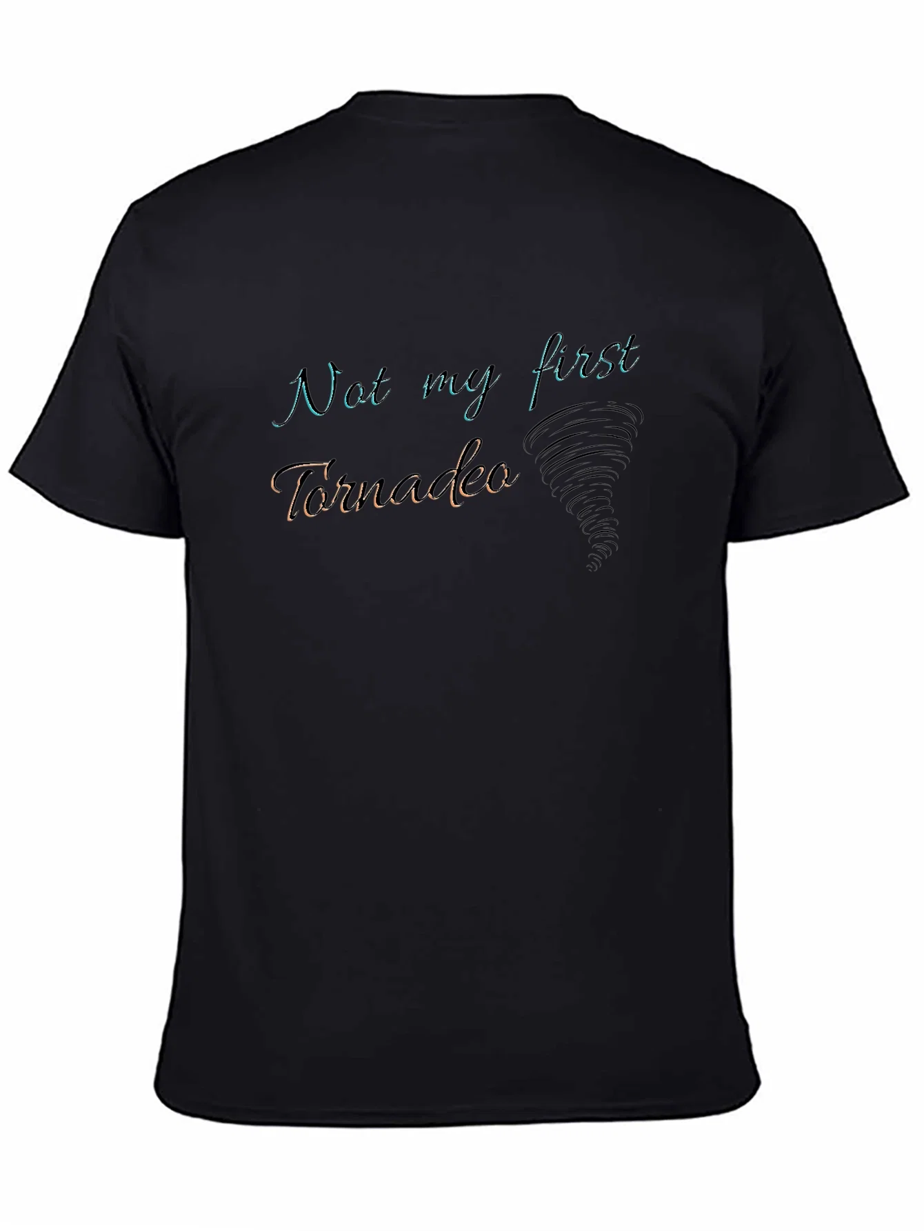Rebbecca Not My First Tornado Black Graphic Tee