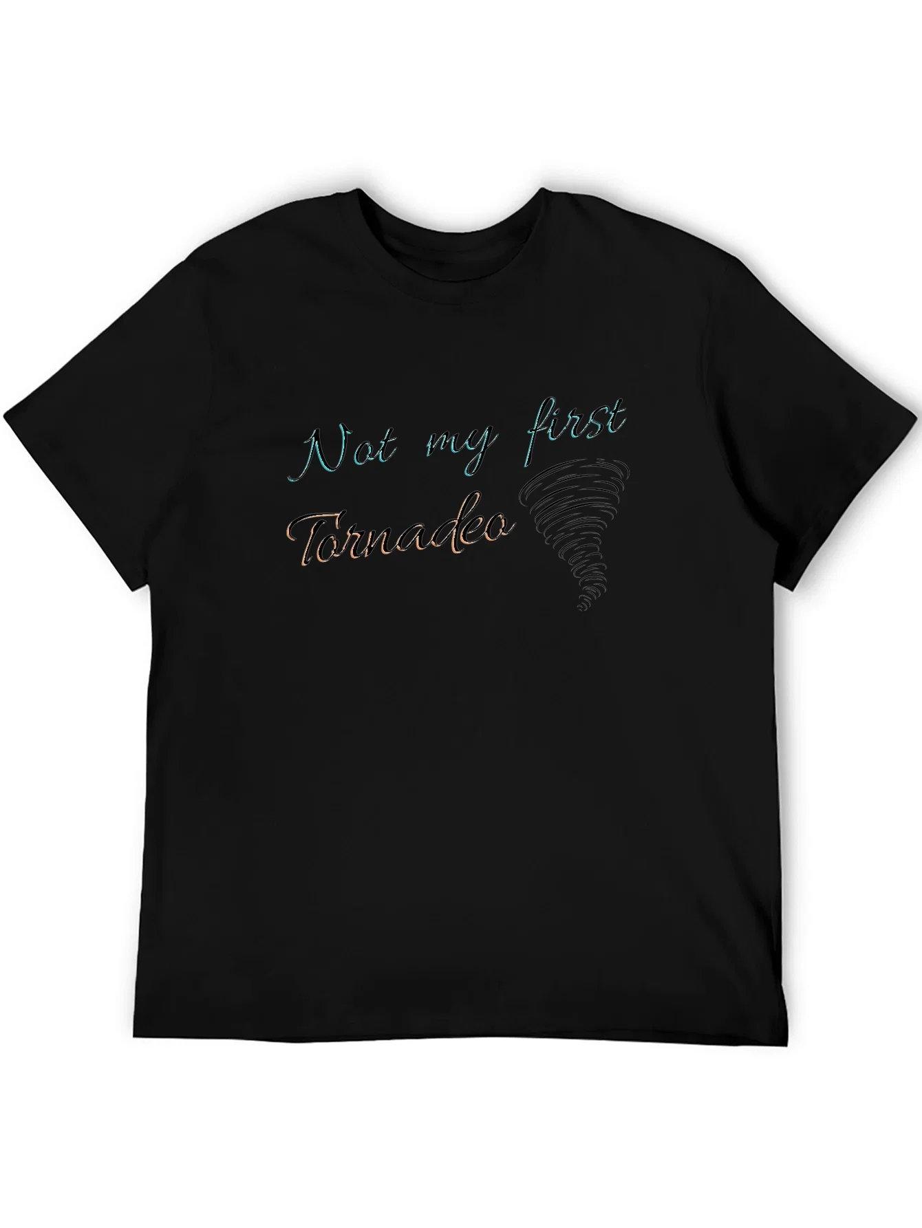 Rebbecca Not My First Tornado Black Graphic Tee