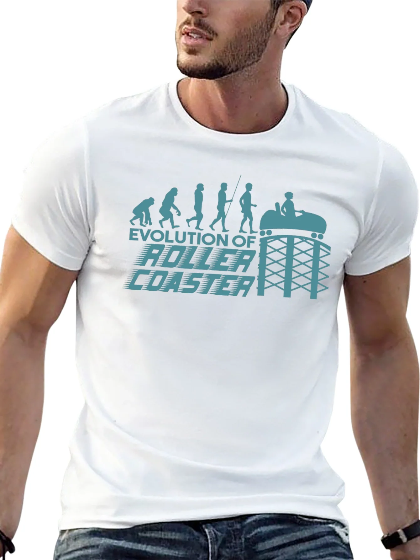 Camiseta Negra Evoluci¨®n Monta?a Rusa para Hombre