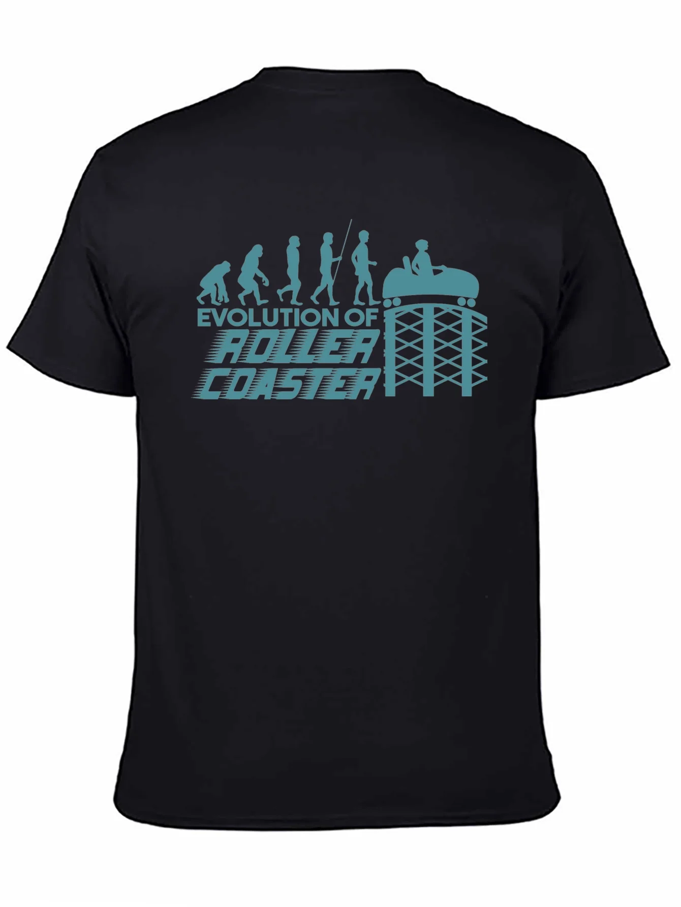 Camiseta Negra Evoluci¨®n Monta?a Rusa para Hombre