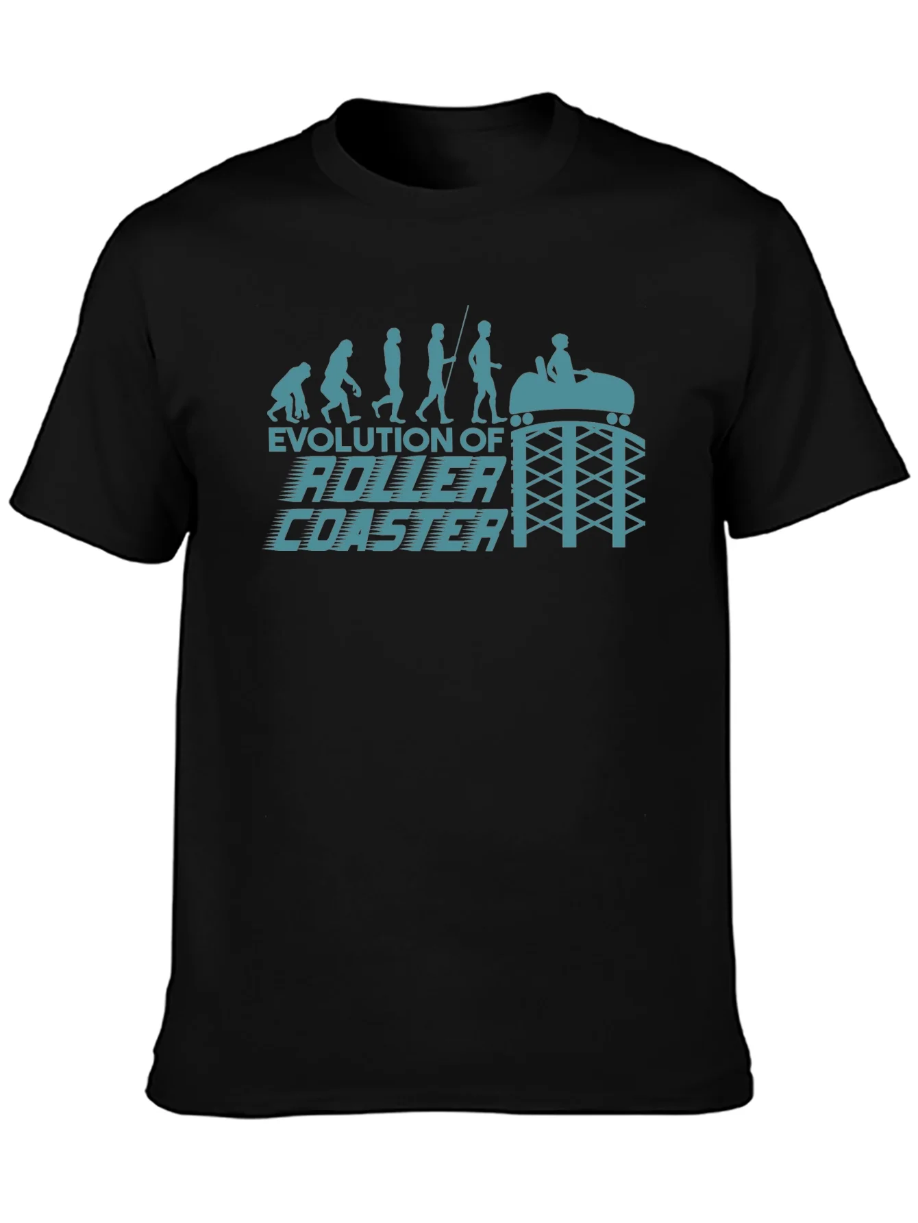 Camiseta Negra Evoluci¨®n Monta?a Rusa para Hombre