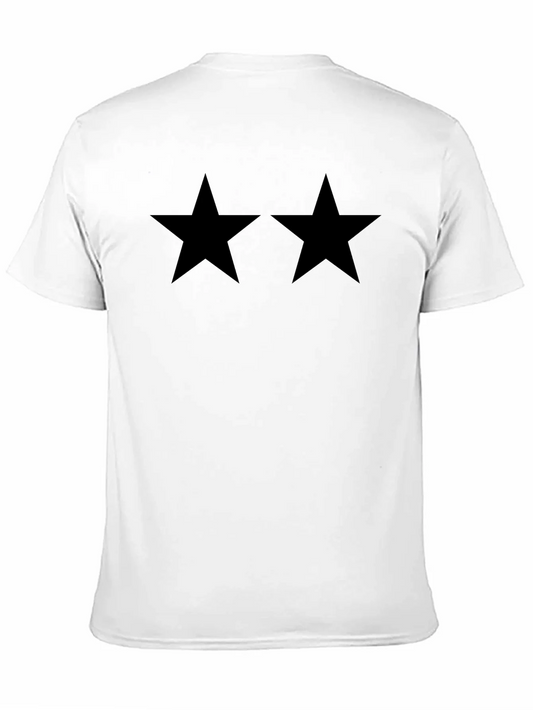 Camiseta Negra con Estrellas - Estilo Casual