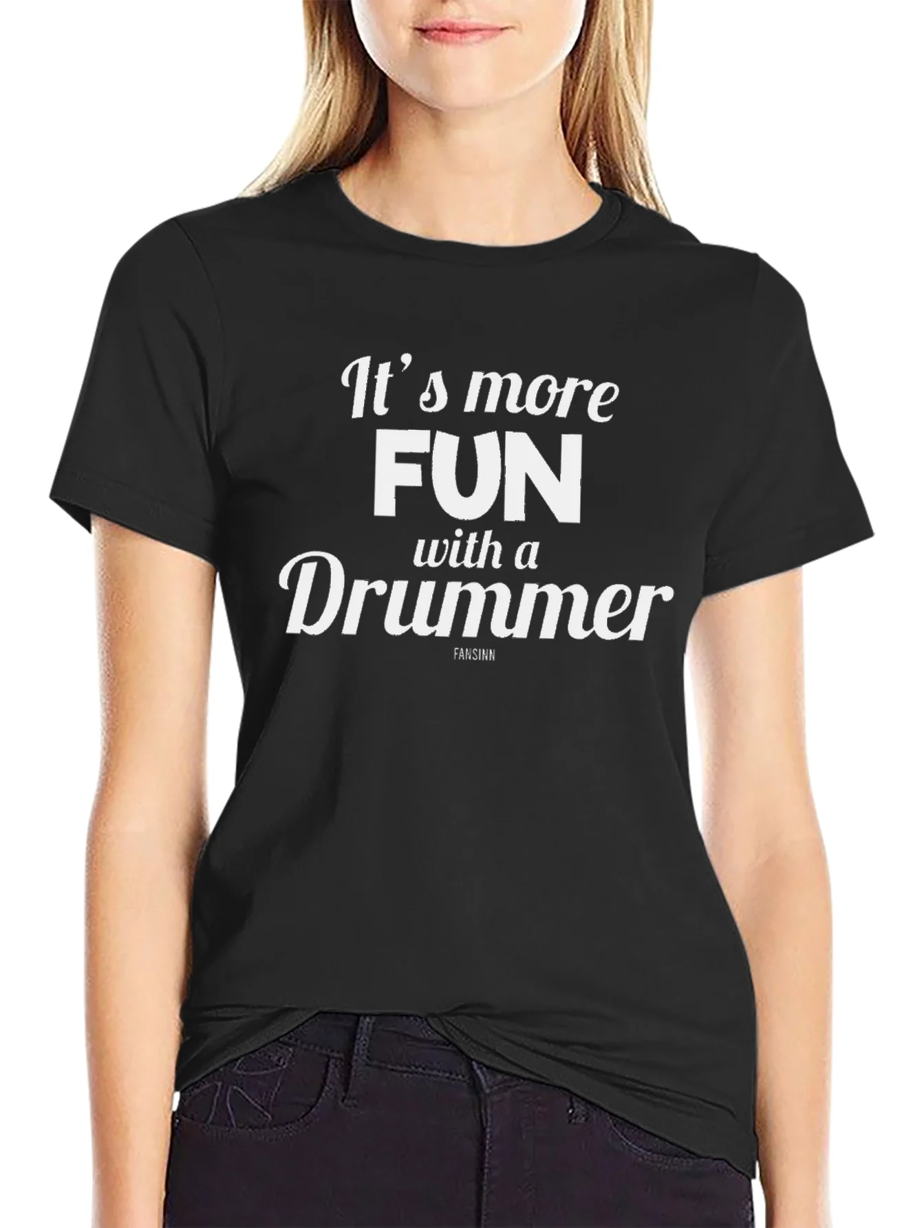 Camiseta Negra: ?M¨¢s Diversi¨®n con un Baterista!