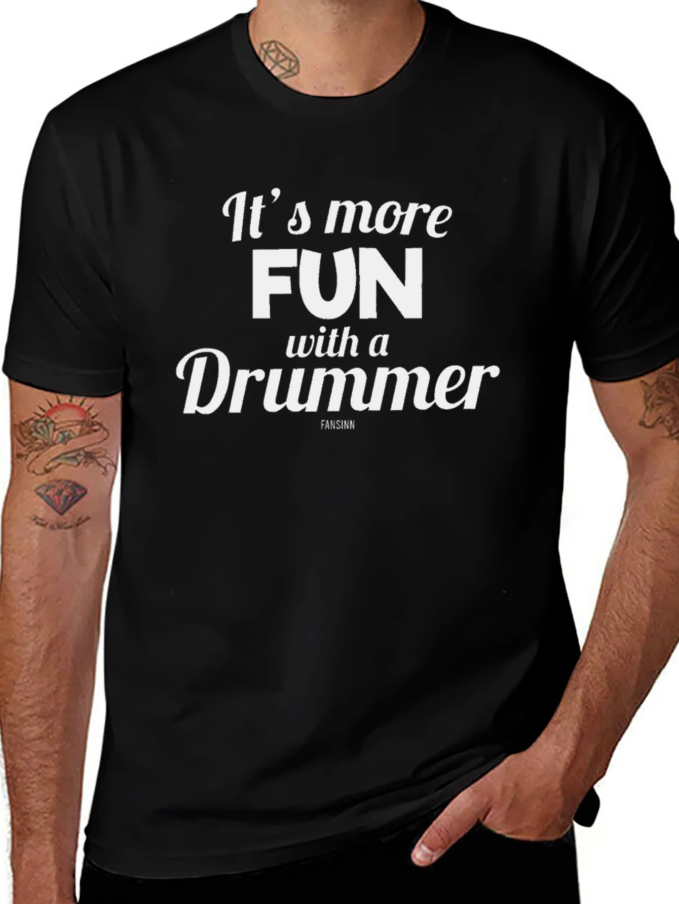 Camiseta Negra: ?M¨¢s Diversi¨®n con un Baterista!