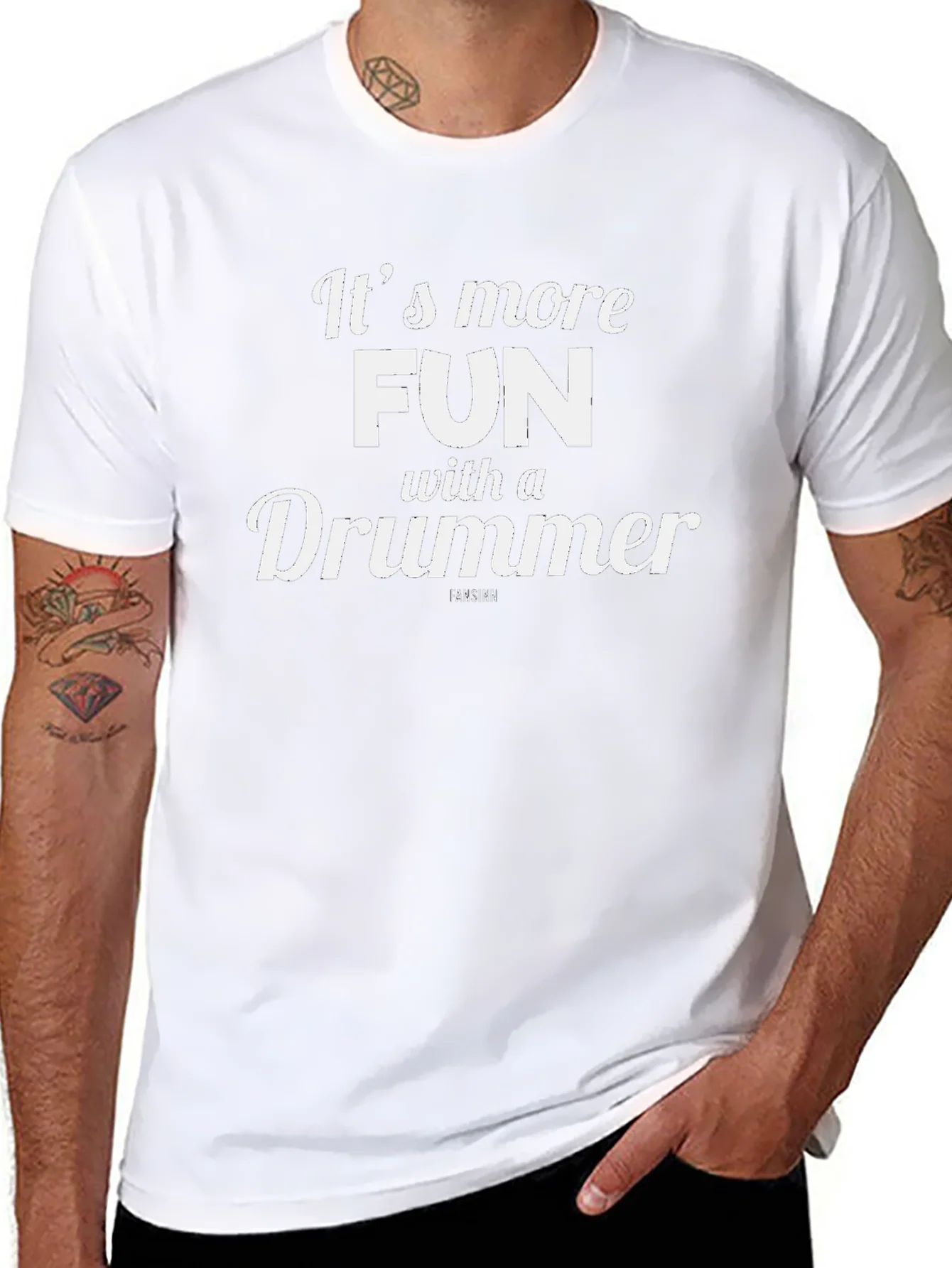 Camiseta Negra: ?M¨¢s Diversi¨®n con un Baterista!