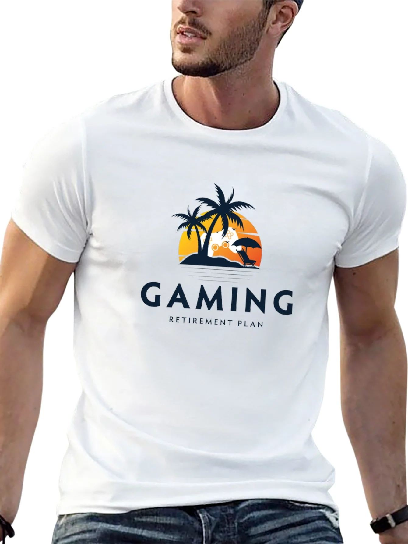 Camiseta Negra Gaming: Sol Playa y Videojuegos