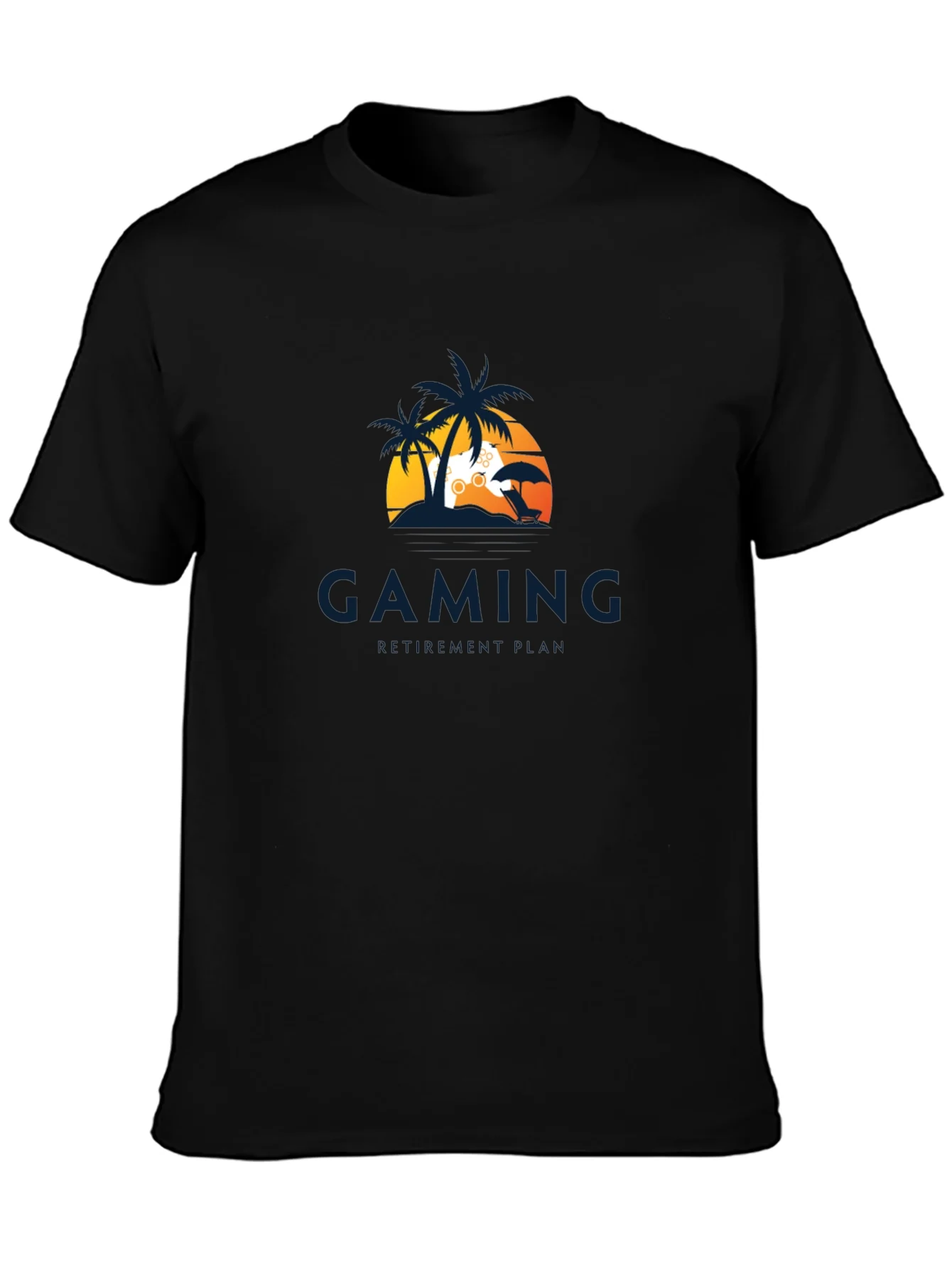 Camiseta Negra Gaming: Sol Playa y Videojuegos