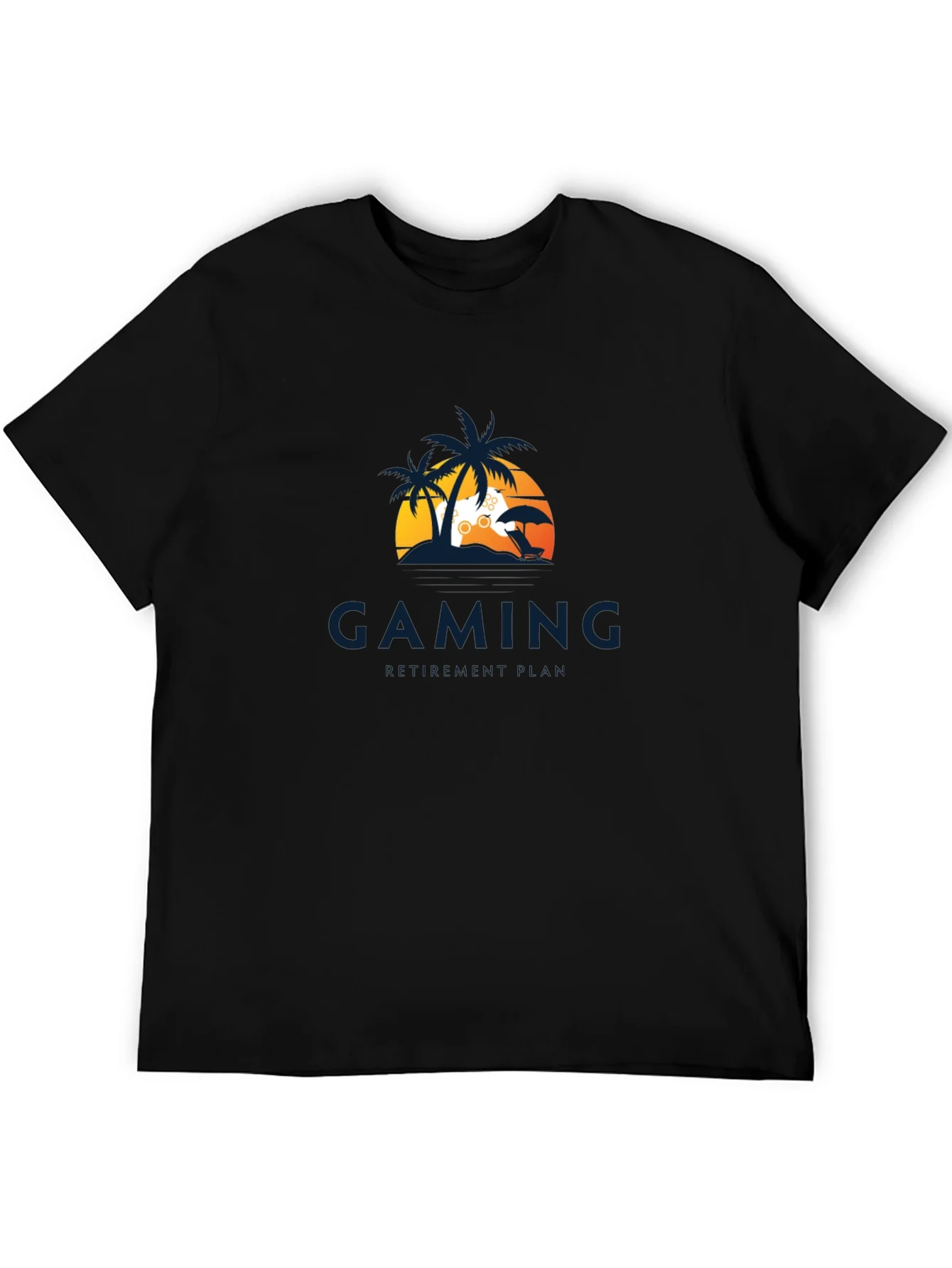 Camiseta Negra Gaming: Sol Playa y Videojuegos