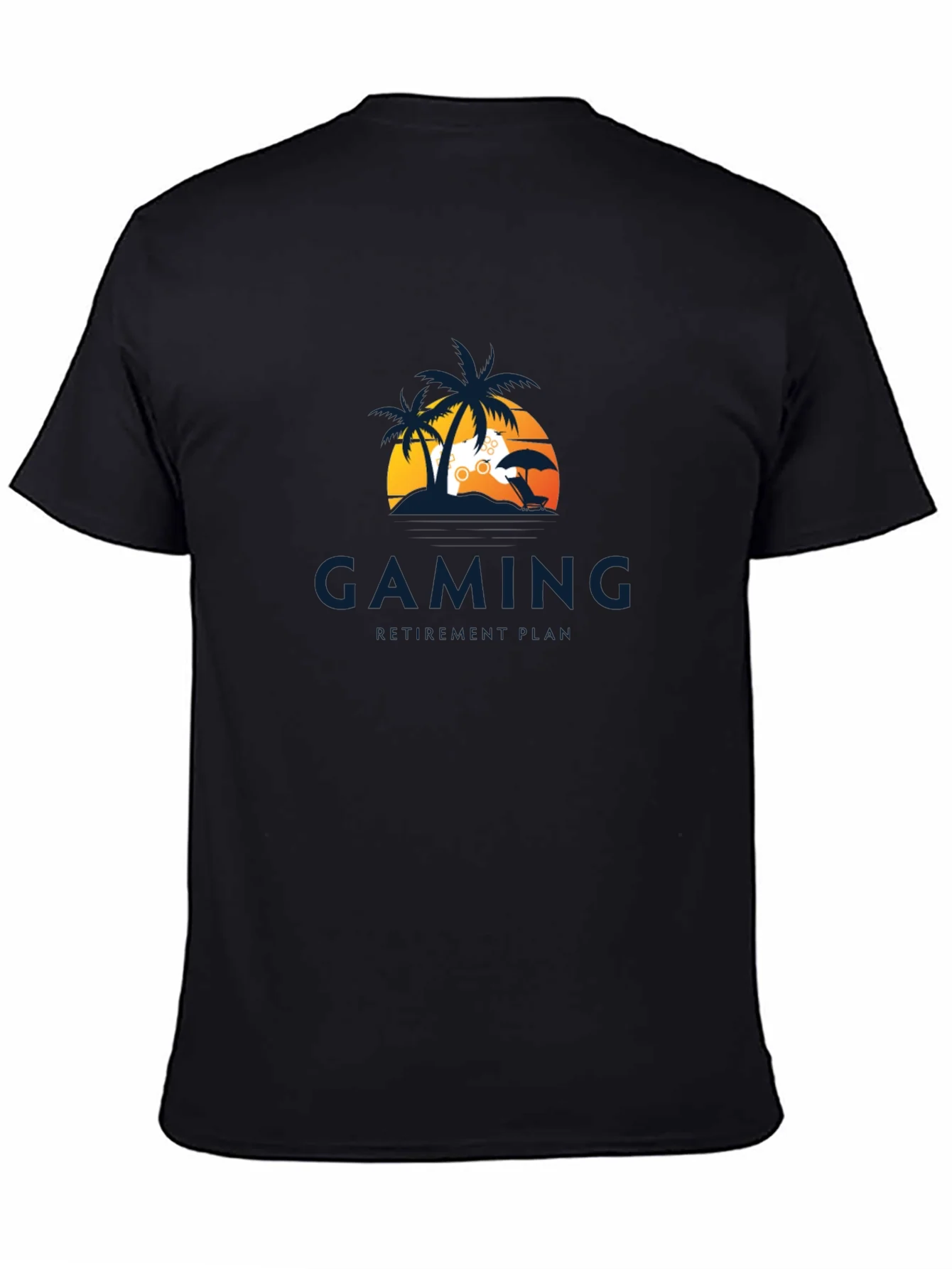 Camiseta Negra Gaming: Sol Playa y Videojuegos