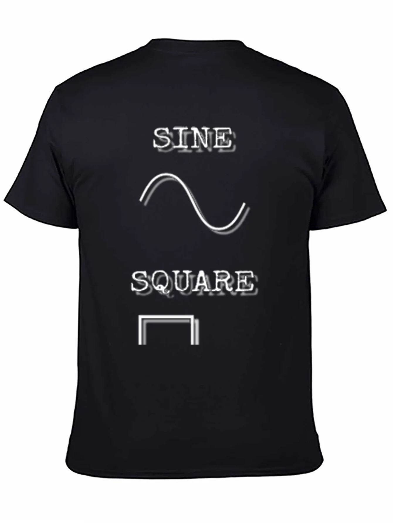 Camiseta Negra Sine Wave Square Wave Geek