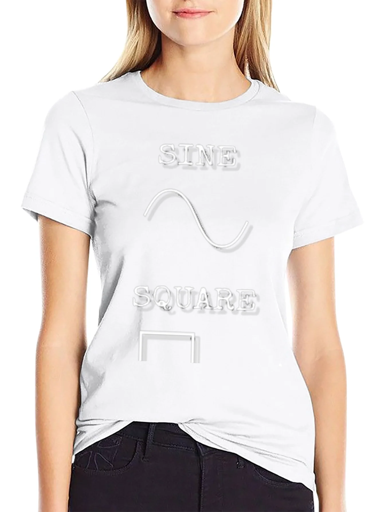 Camiseta Negra Sine Wave Square Wave Geek