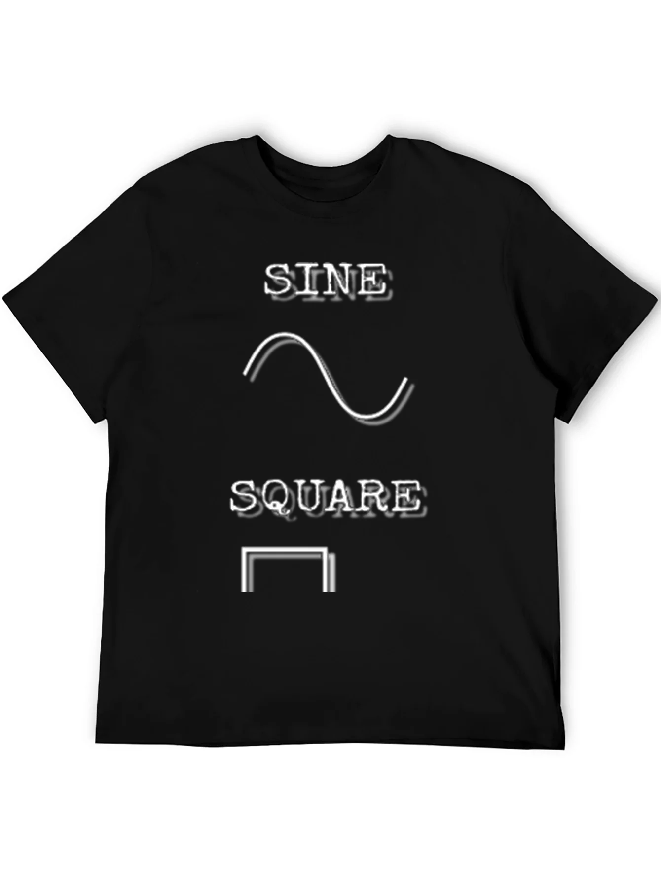 Camiseta Negra Sine Wave Square Wave Geek