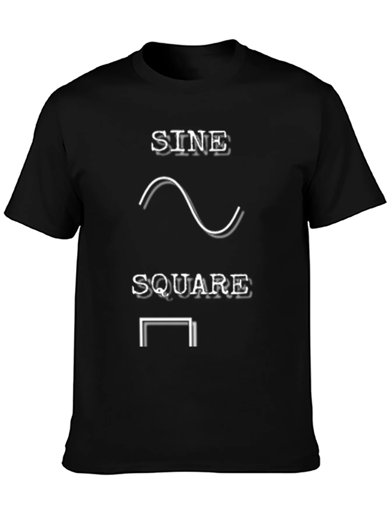 Camiseta Negra Sine Wave Square Wave Geek