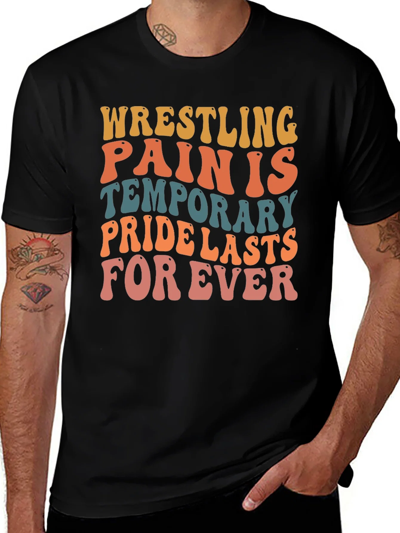 Rebbecca Wrestling Pain is Temporary Graphic Tee