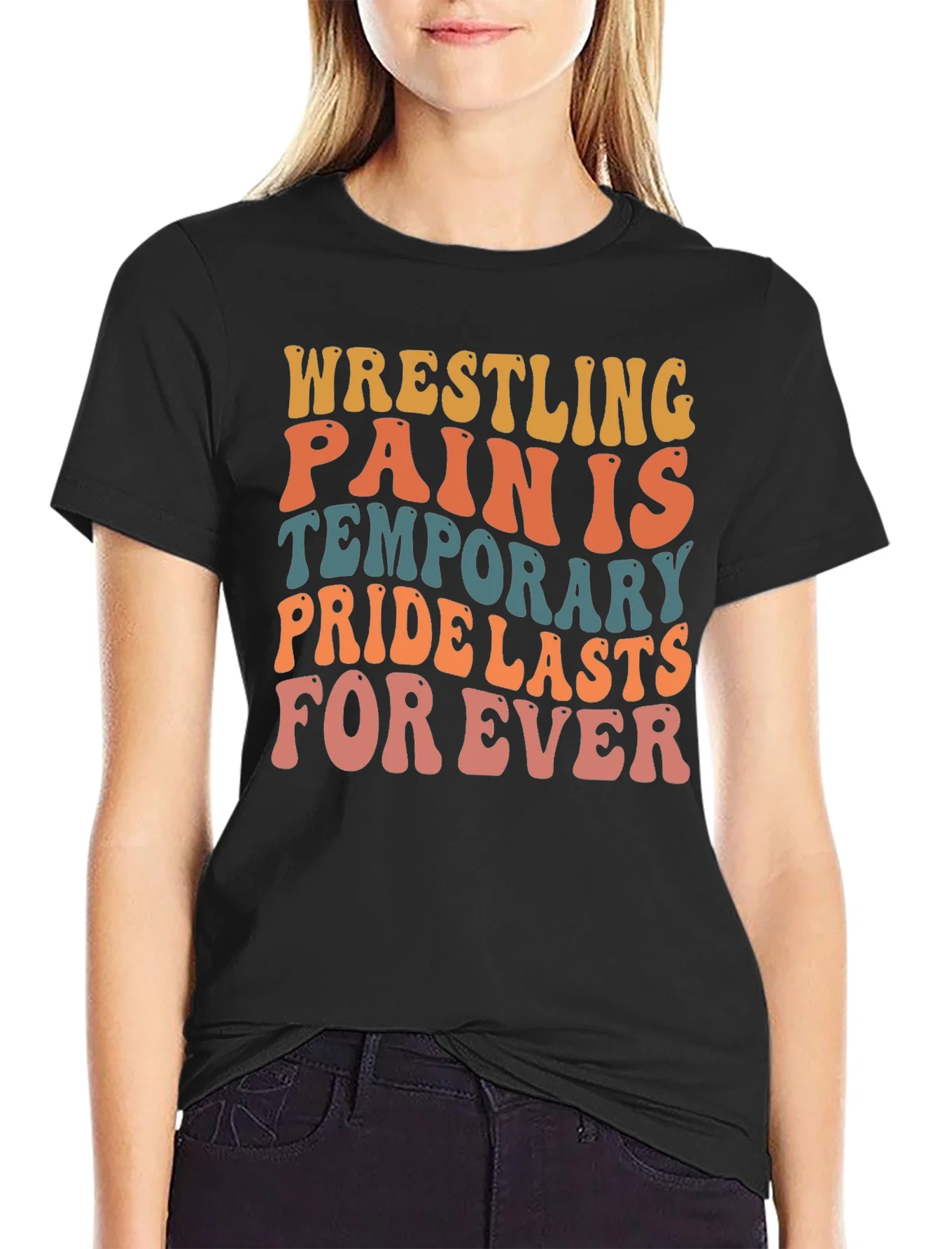 Rebbecca Wrestling Pain is Temporary Graphic Tee