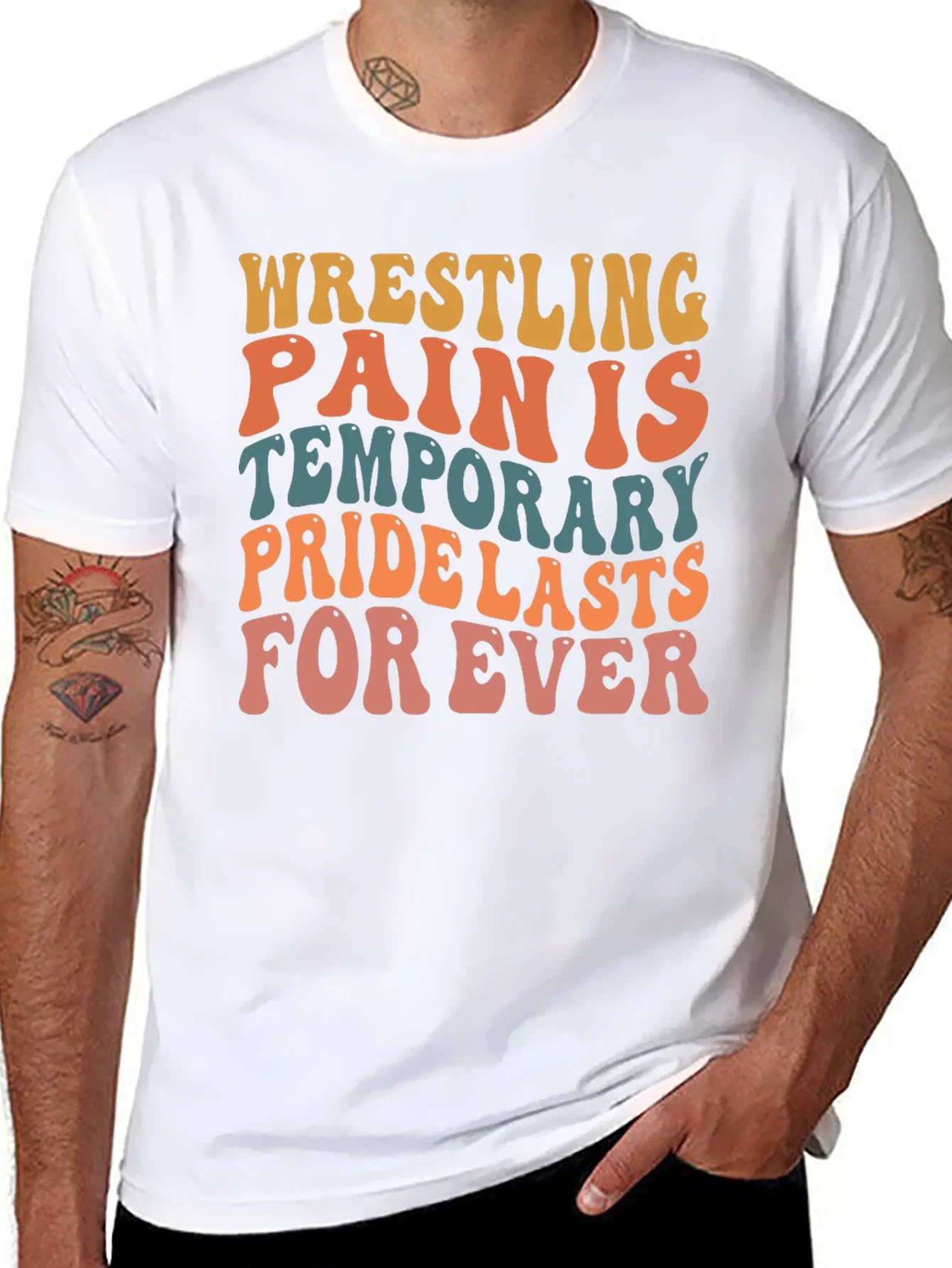 Rebbecca Wrestling Pain is Temporary Graphic Tee
