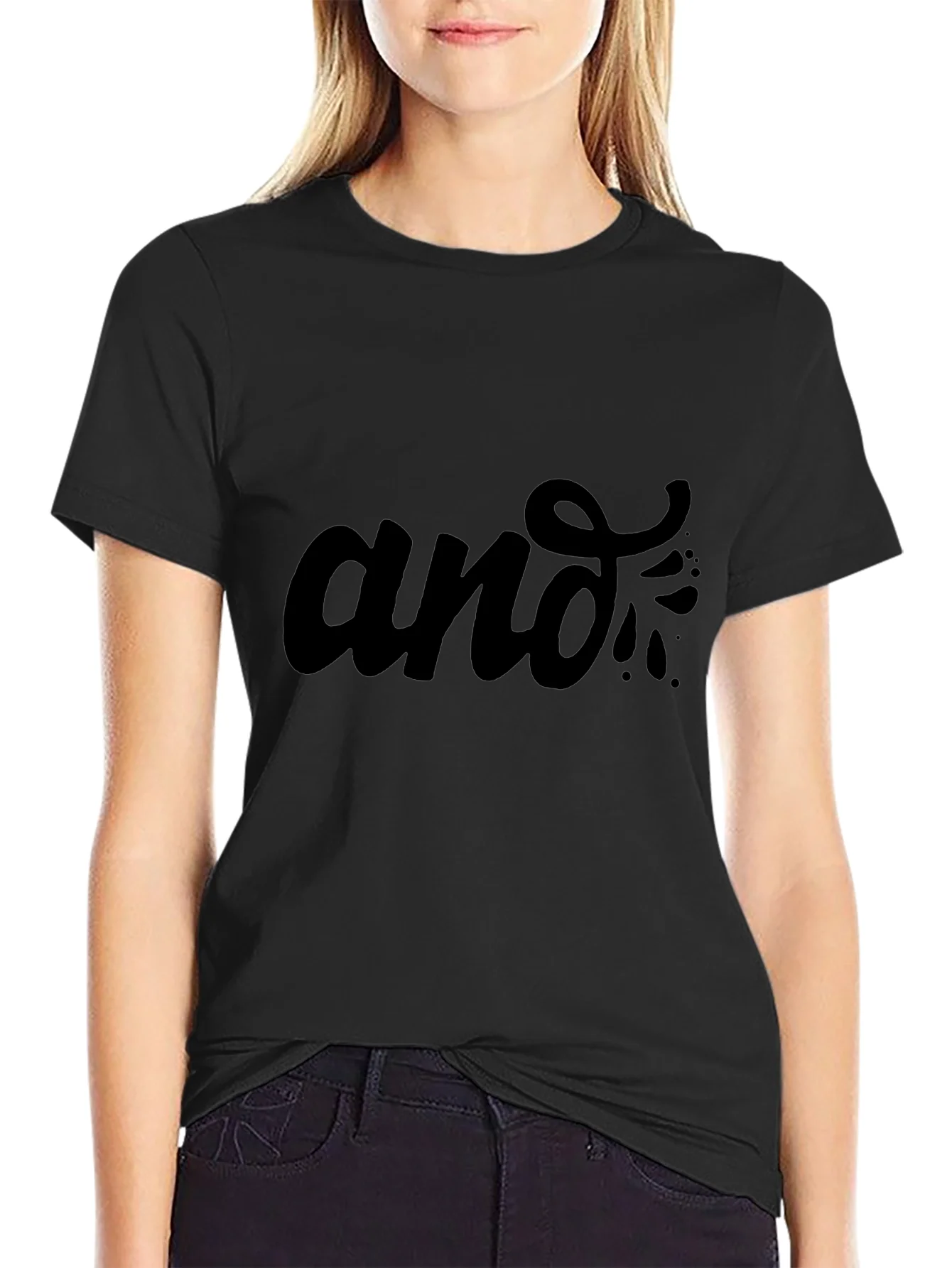 Rebbecca Stylish and Graphic Black T-Shirt