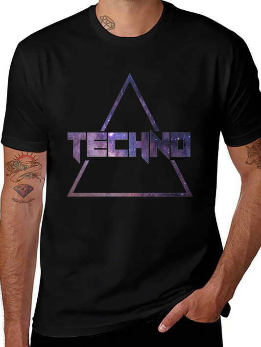 Rebbecca Techno Galaxy T-Shirt - Cosmic Triangle Design