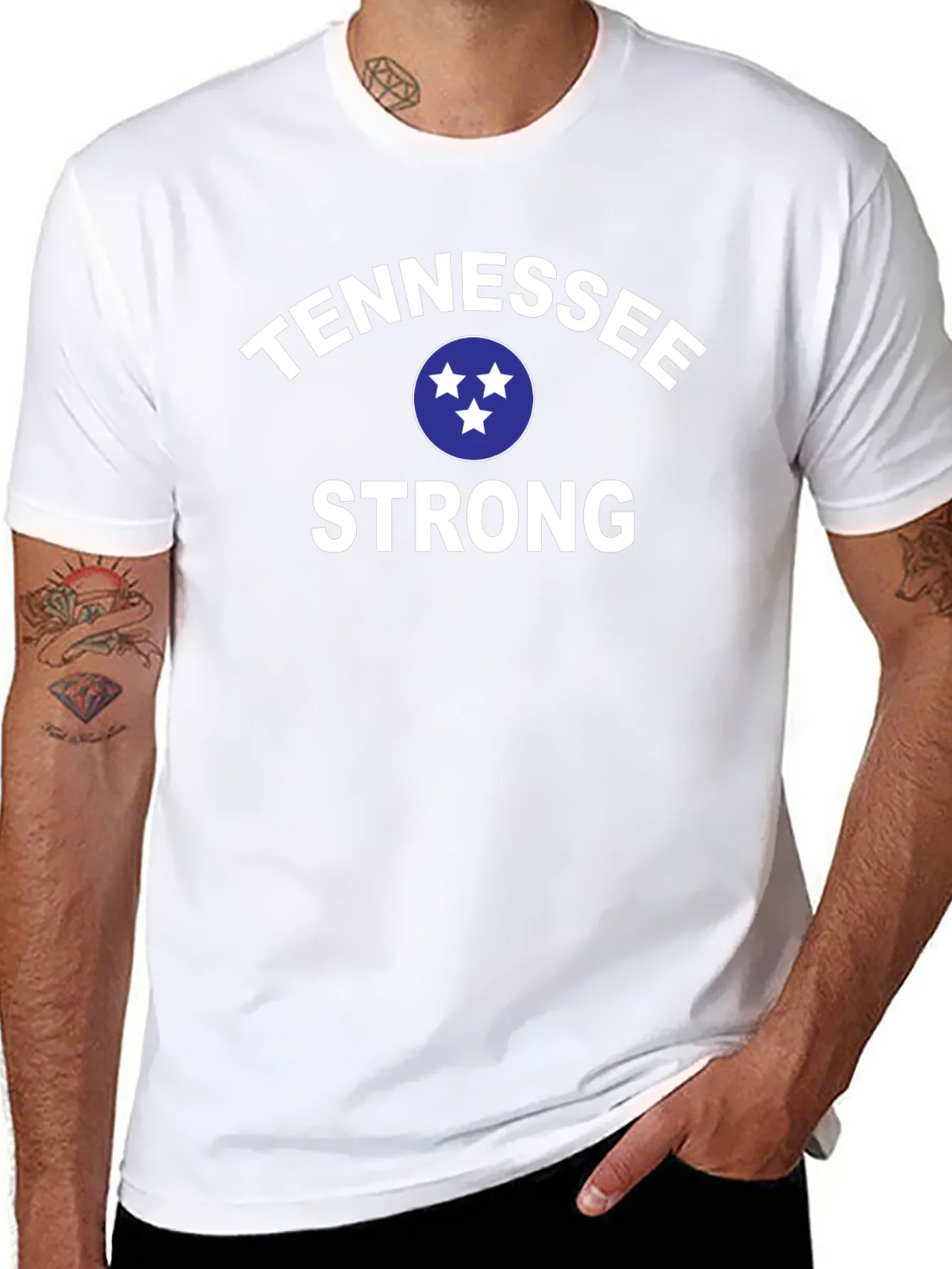 Camiseta Tennessee Strong Negra para Hombre