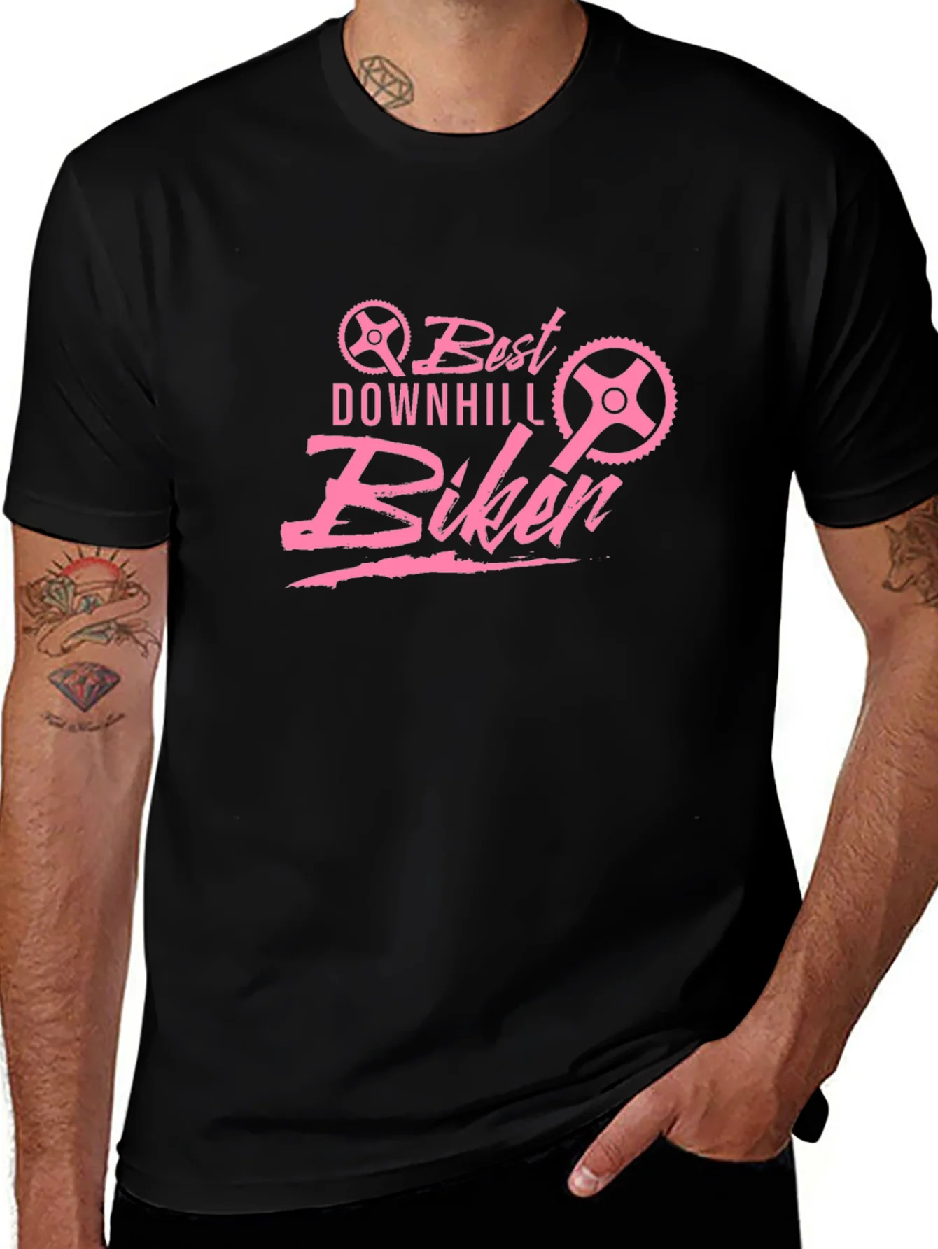 Camiseta Negra Best Downhill Biker