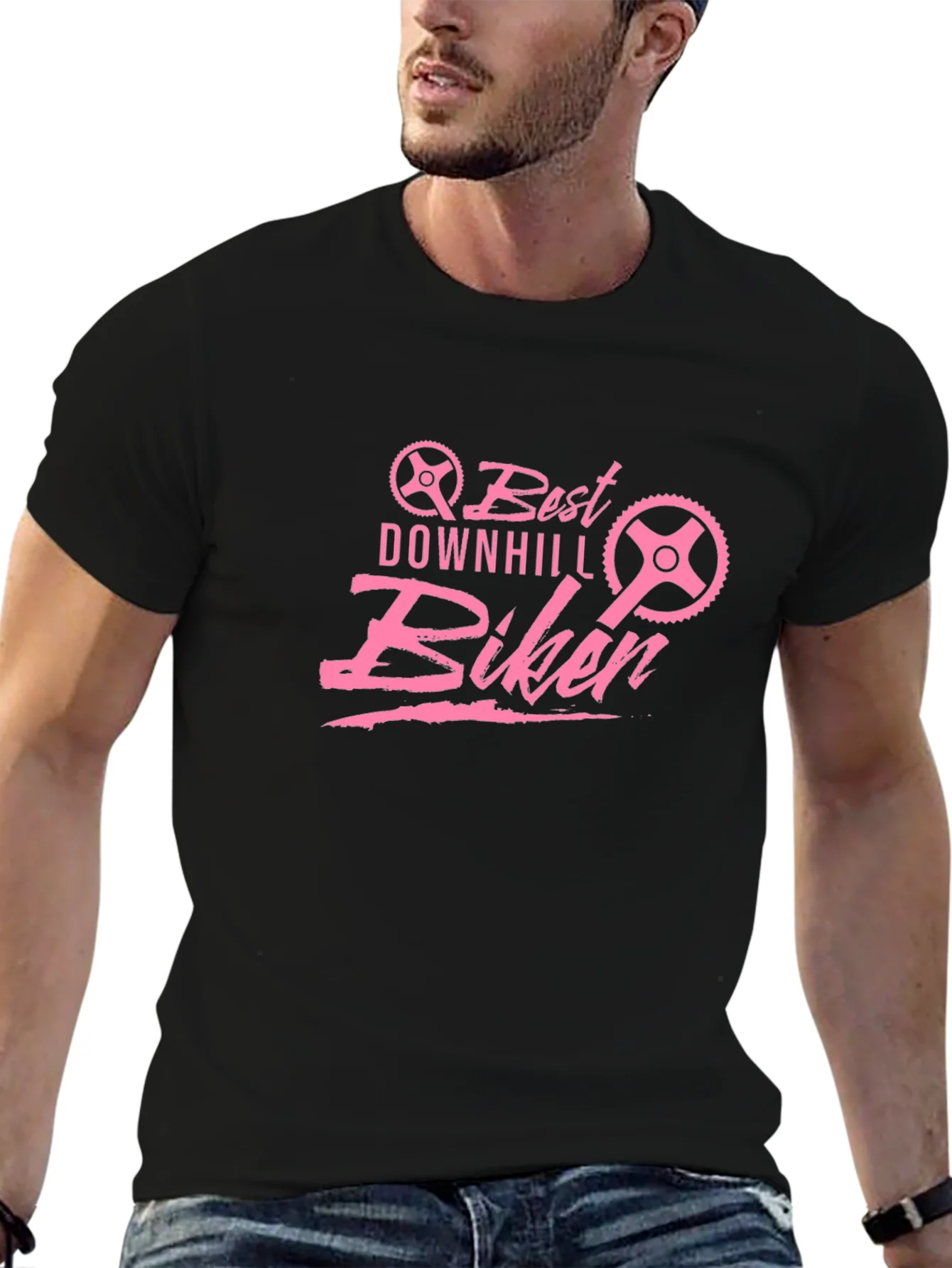 Camiseta Negra Best Downhill Biker