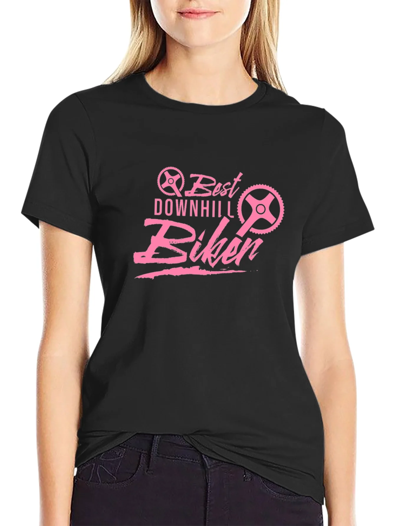 Camiseta Negra Best Downhill Biker
