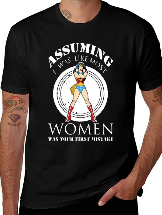 Camiseta Negra Mujer Maravilla: Asumiendo Error