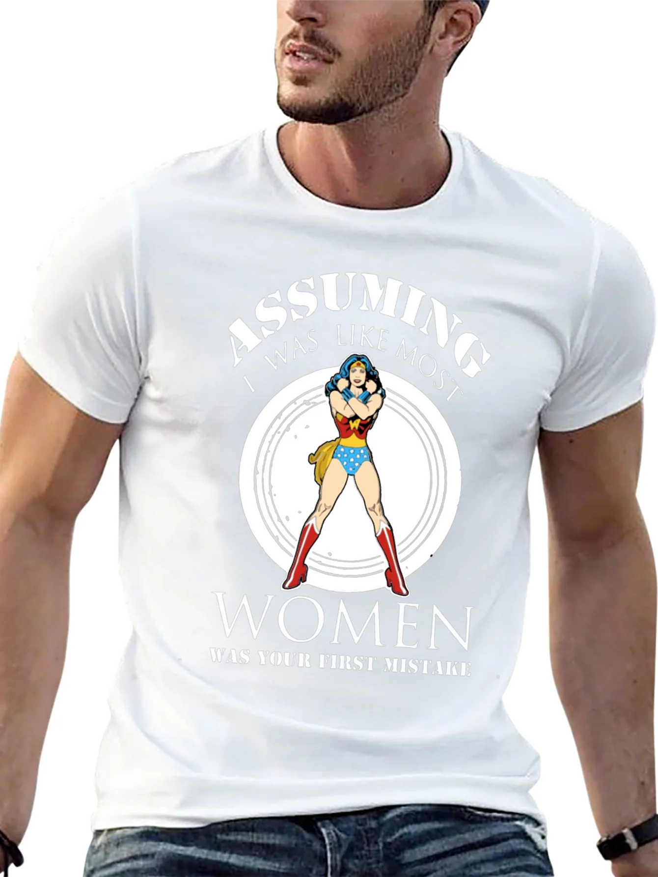 Camiseta Negra Mujer Maravilla: Asumiendo Error